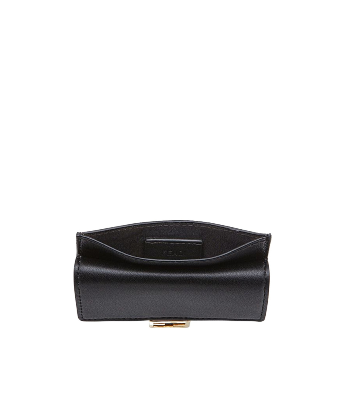 Fendi Ff Pattern Card Case In Black