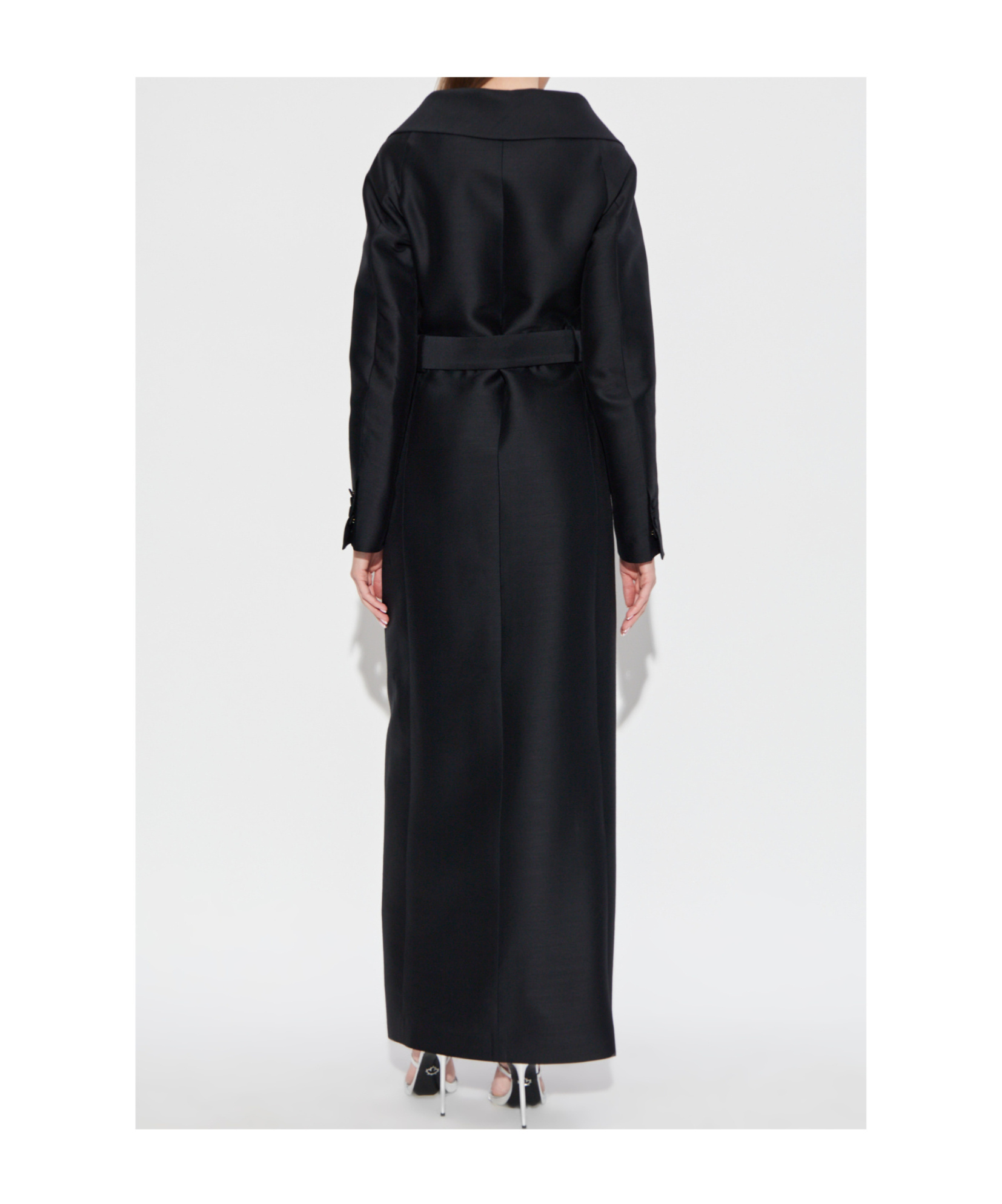 Dsquared2 Virgin Wool Double-breasted Coat In Black