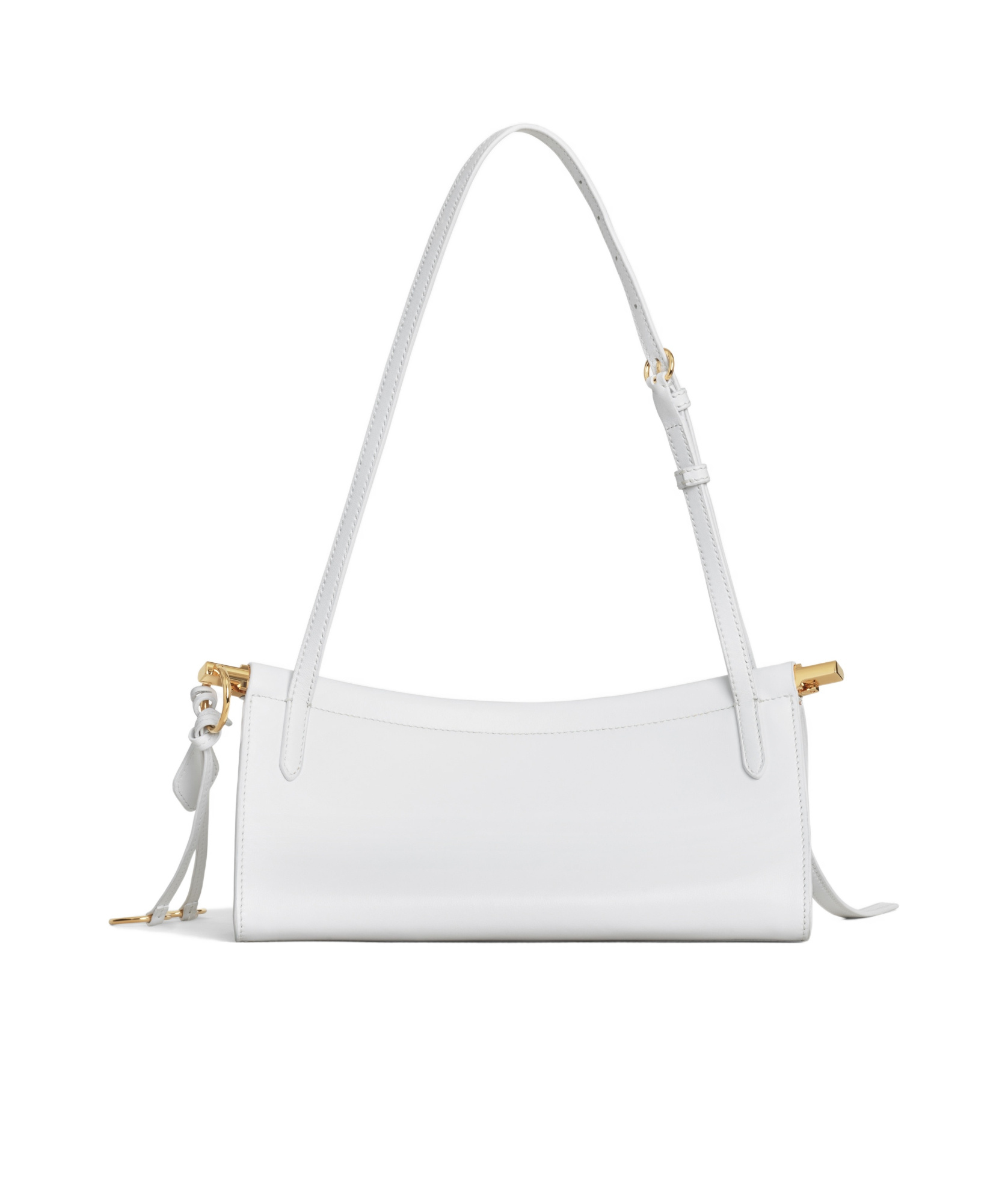 Shop Alaïa Le Click East West Small Bag In Leather In White