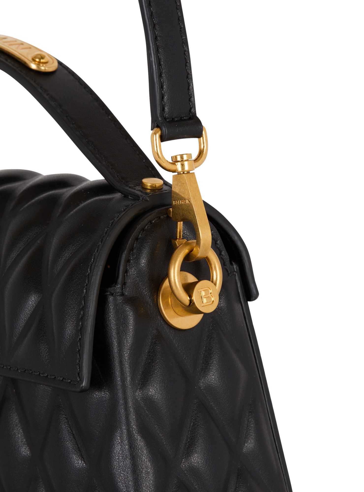 Shop Balmain B-buzz Dynasty Bag In Quilted Calfskin In Black