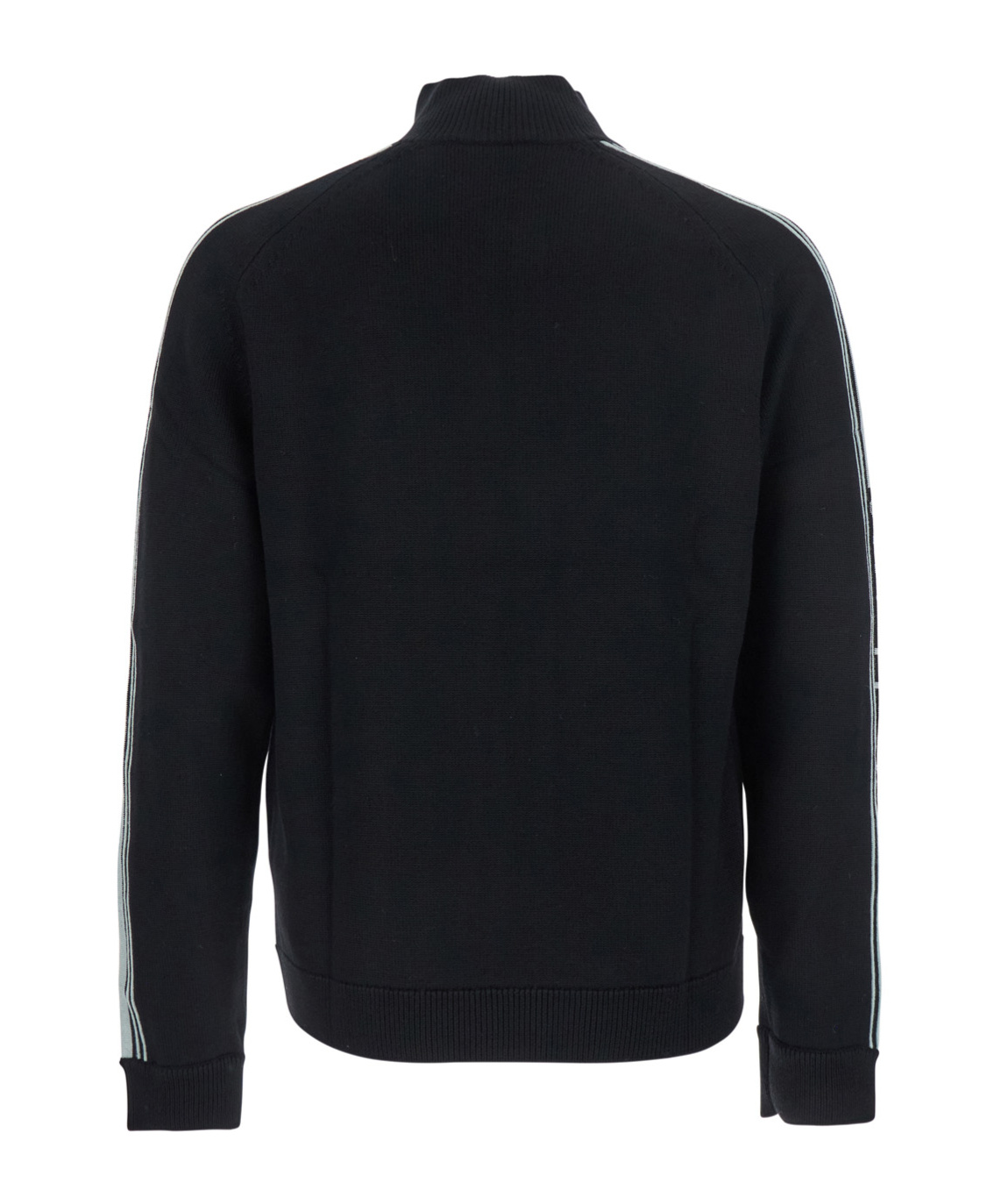 Casablanca Men Black High Neck Sweatshirt With Logo Patch On The Front In Wool Man In Black