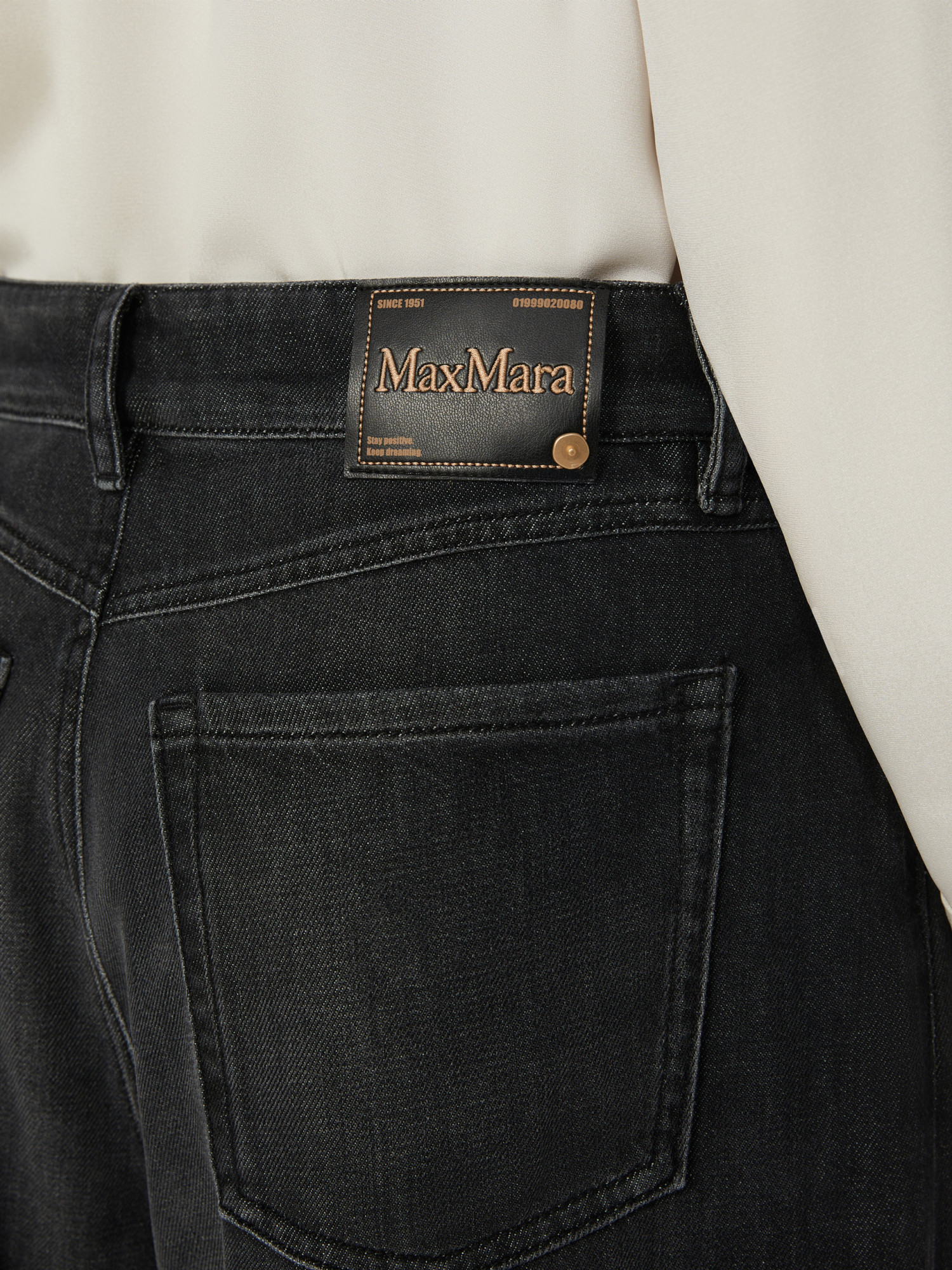 Max Mara 's  Lusso Wide Leg Jeans In Black