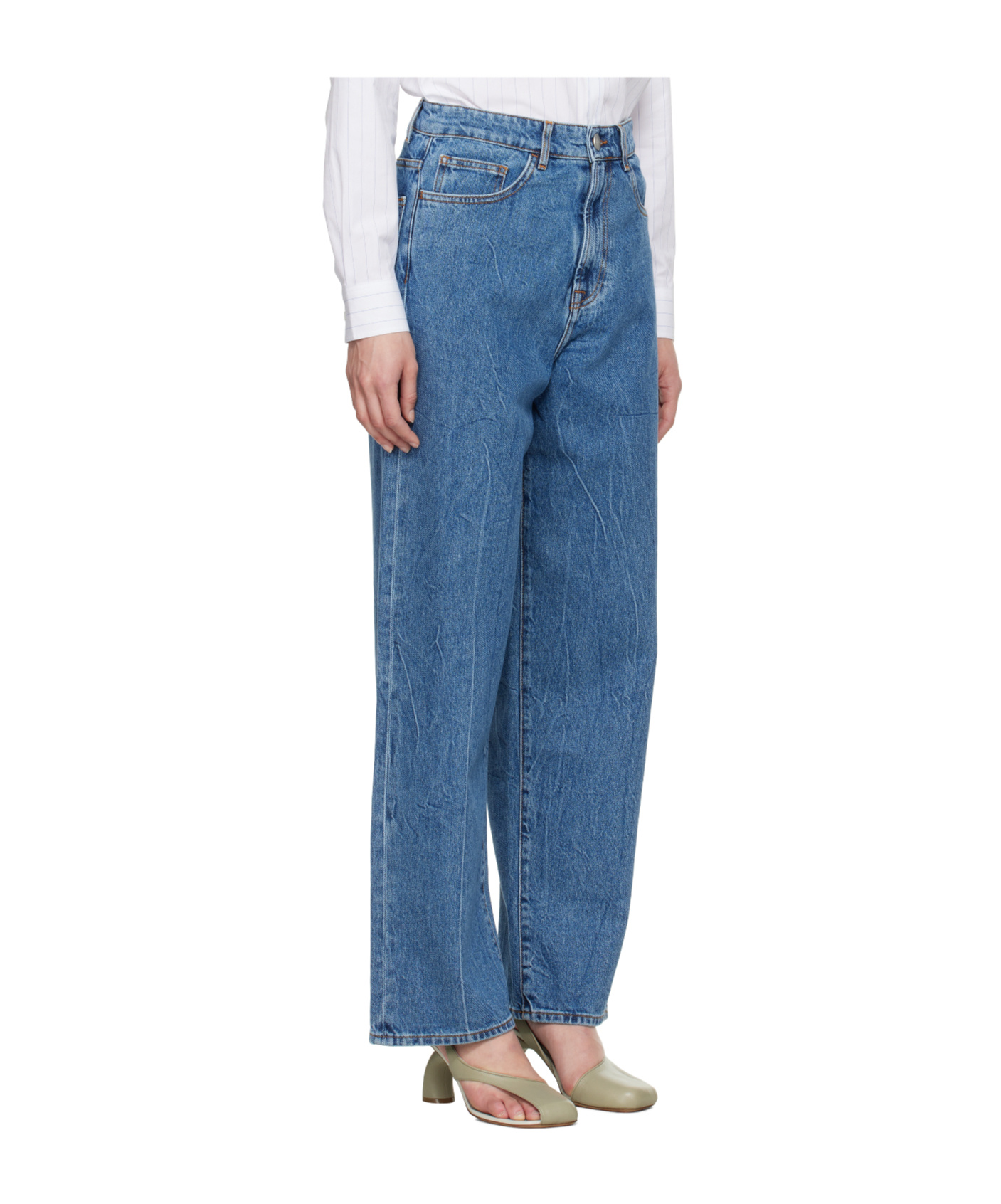 Rohe Low-rise Wide-leg Jeans In Blue