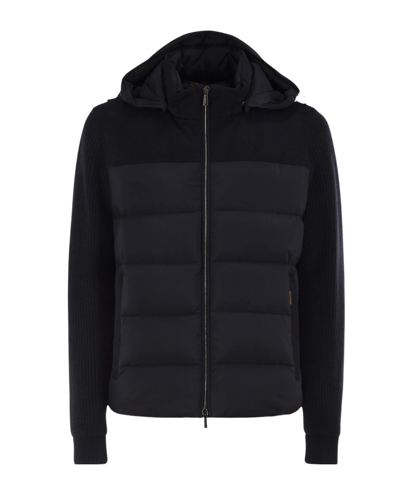 Moorer Allori-lsm Quilted Rib-knit Jacket In Blue