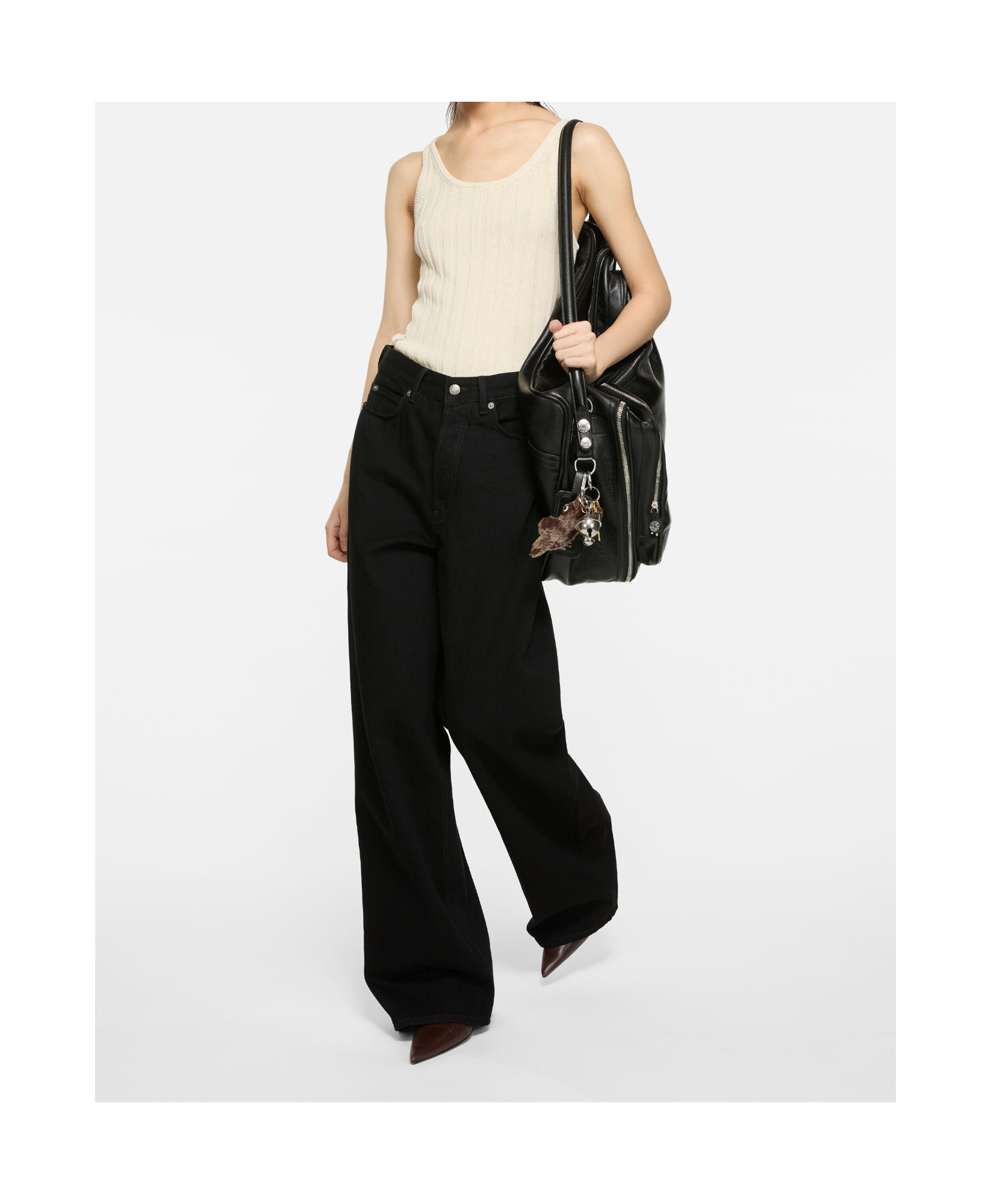 Acne Studios Jeans With Belt Loops In Black