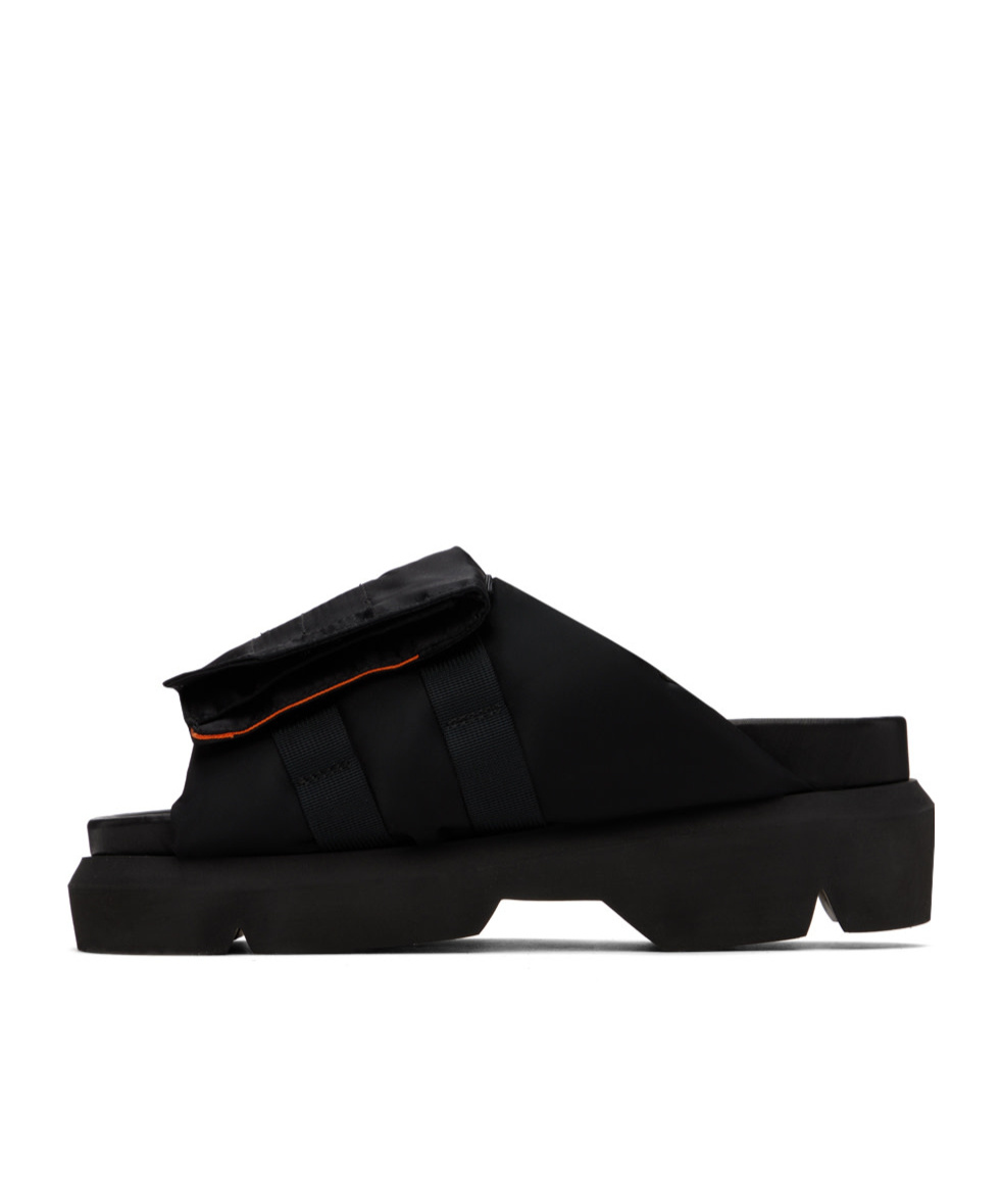 Sacai Multi-pocket Slides In Black