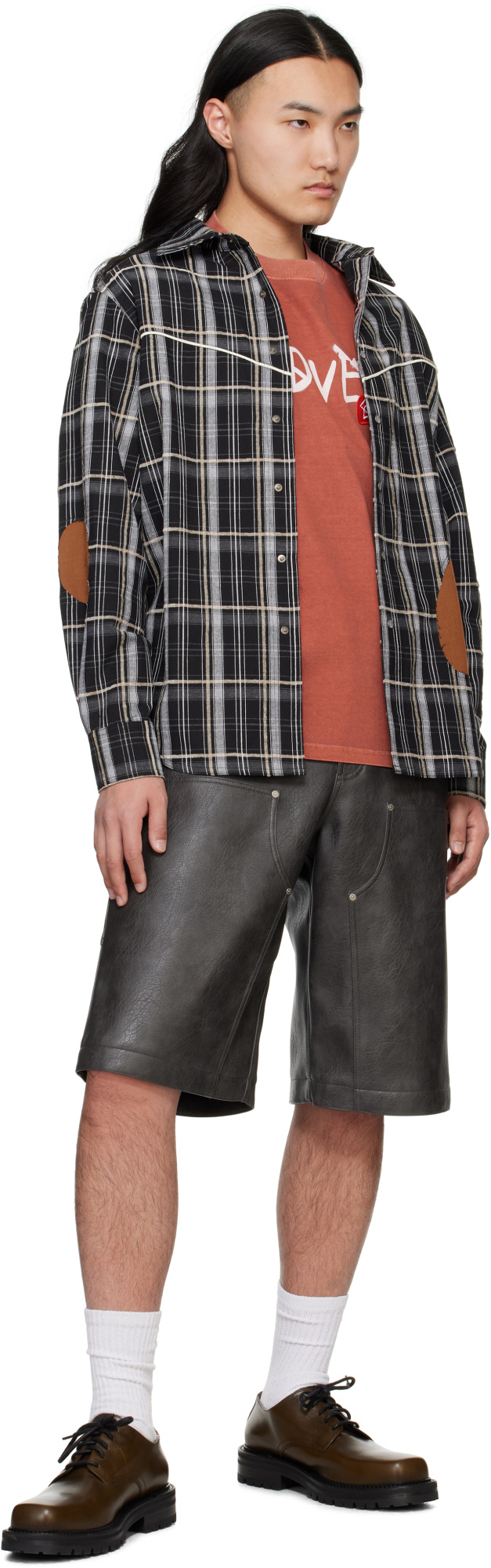 Andersson Bell Noah Patch Check Shirt In Black