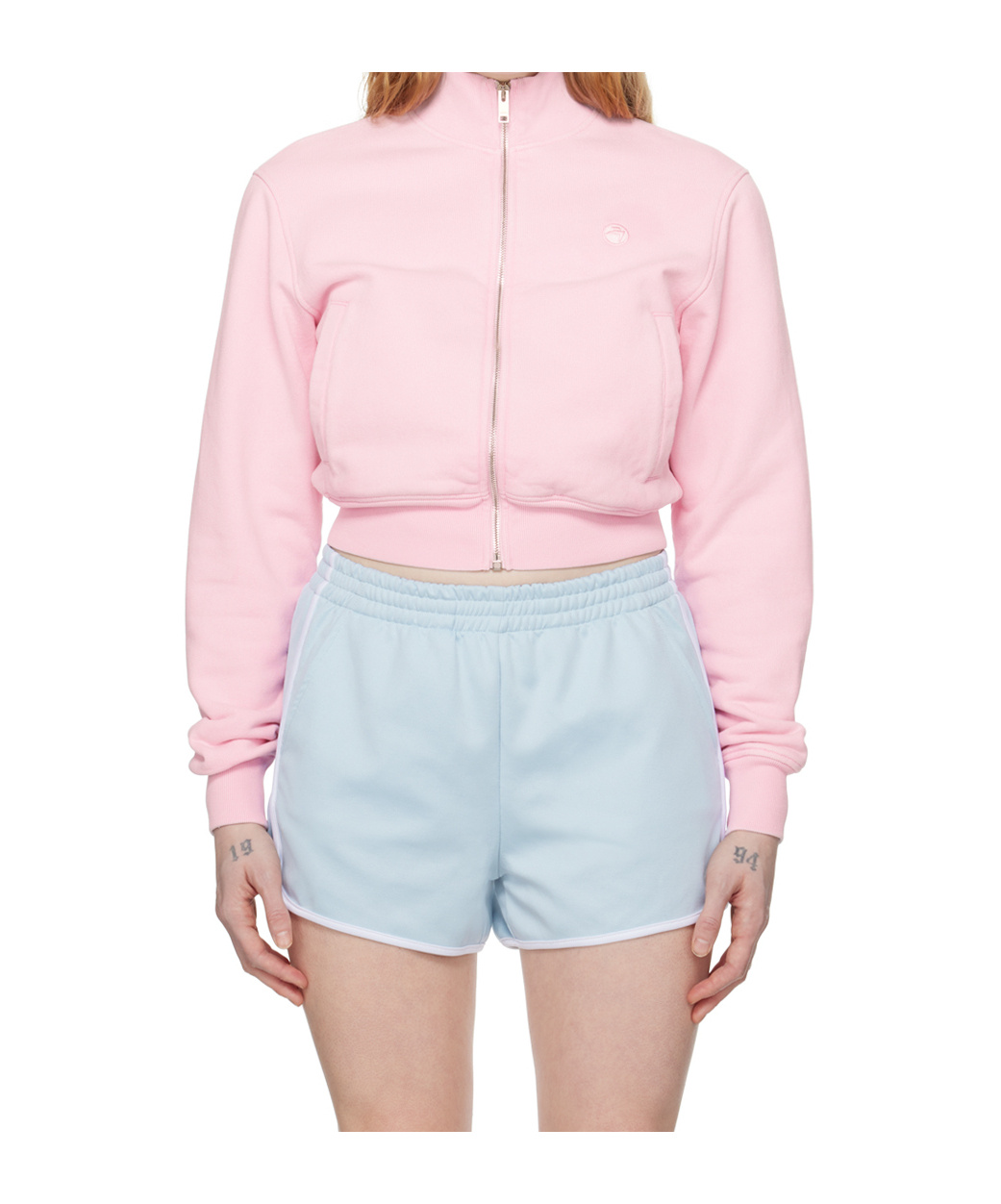 Ambush Zippered Long-sleeved Casual Jacket In Pink