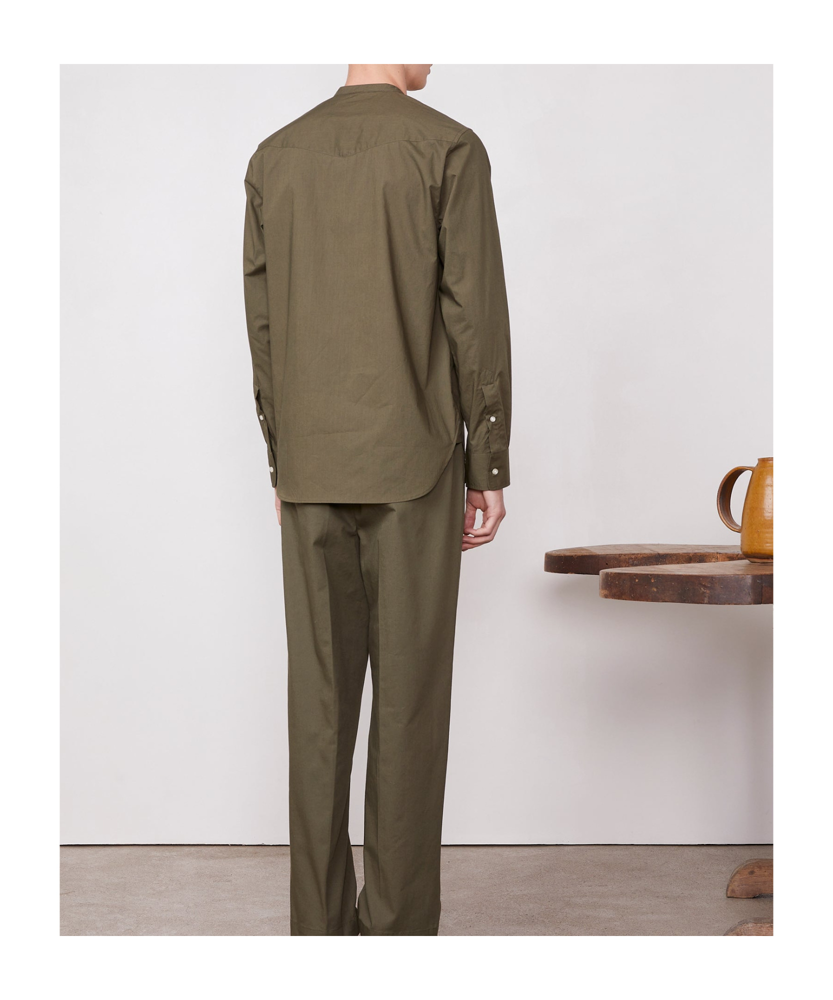 Shop Officine Generale Organic Cotton Shirt In Green