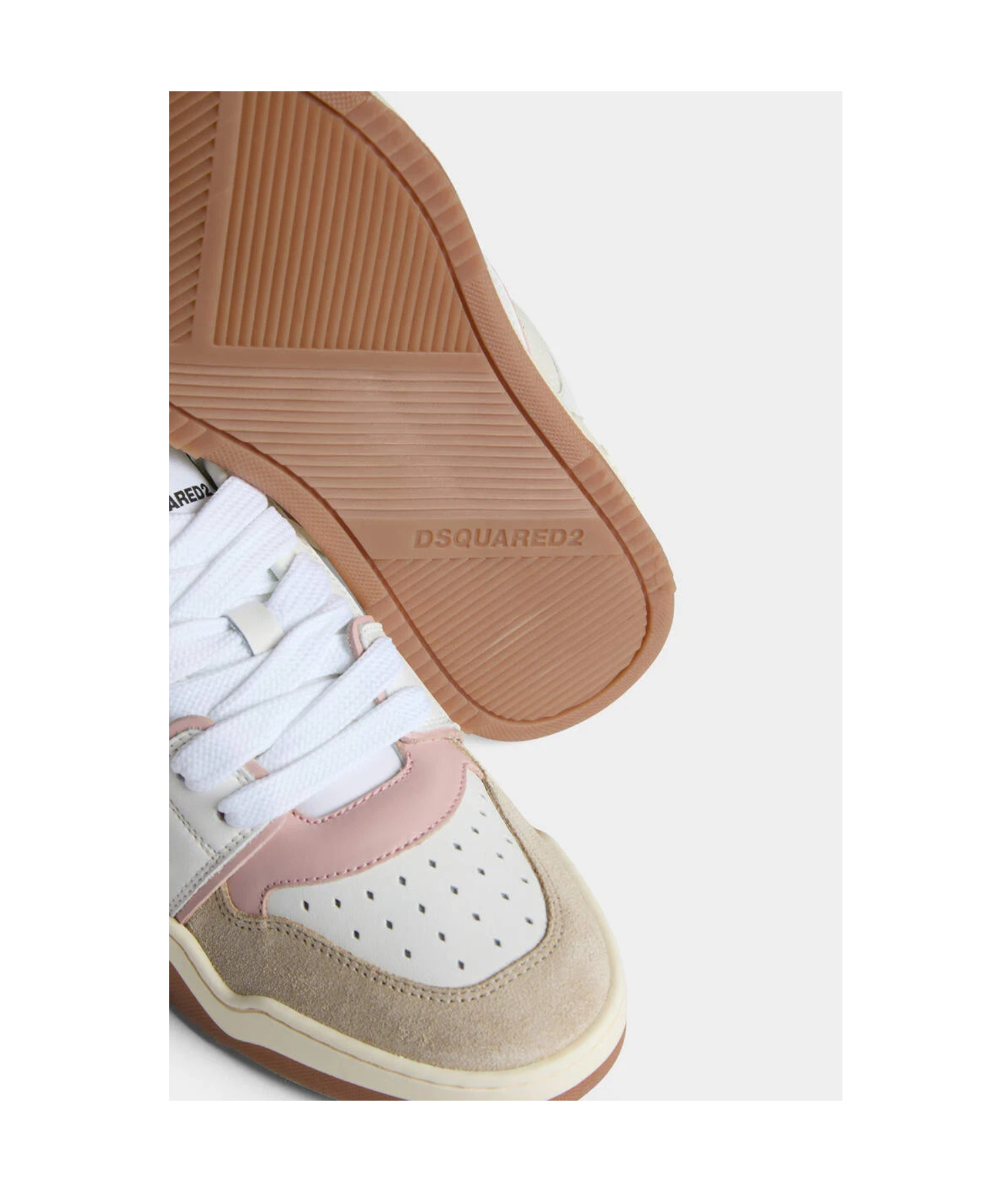 Dsquared2 Spiker Panelled Lace-up Sneakers In White