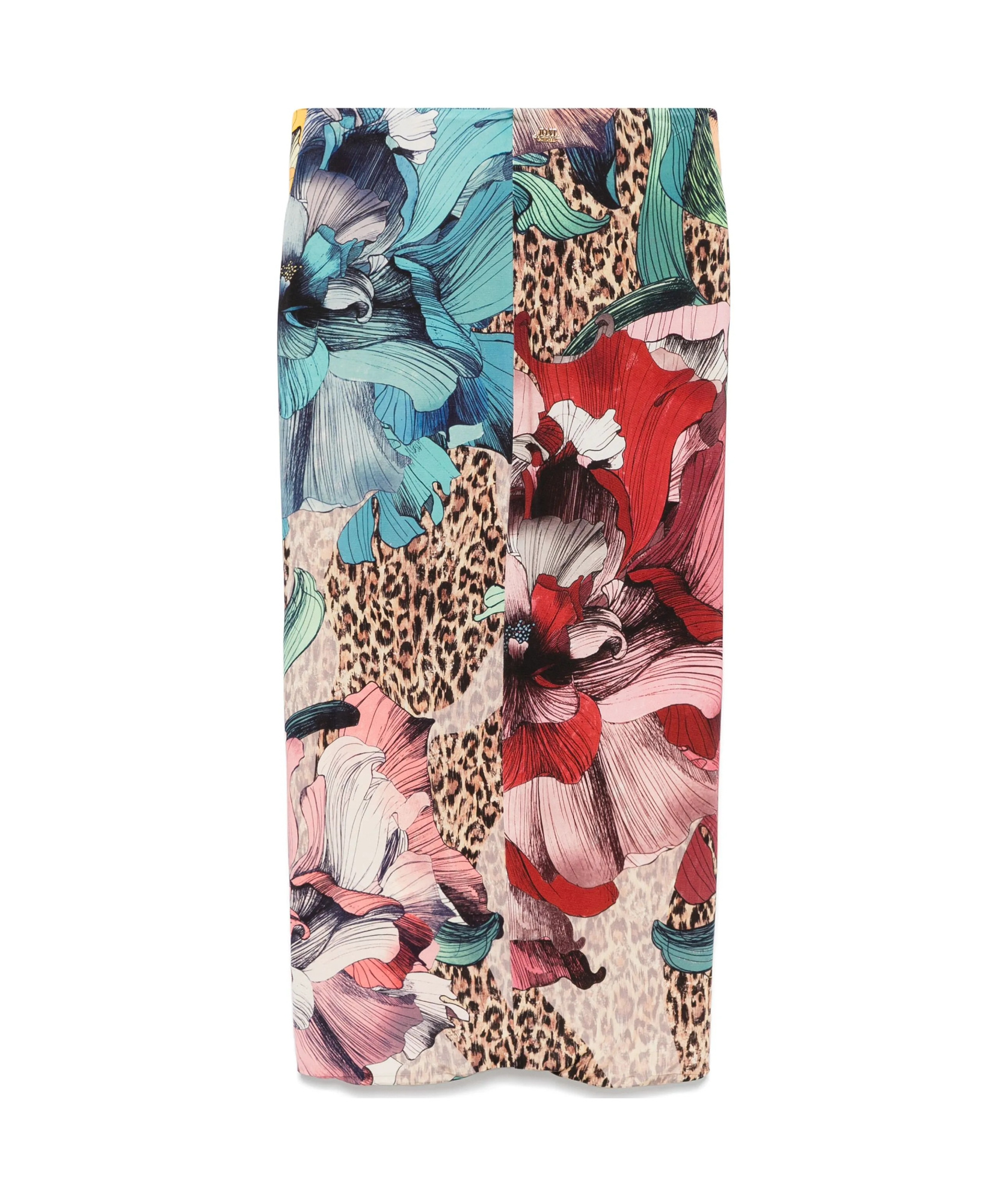 Just Cavalli Floral-print Midi Skirt In Multi-color