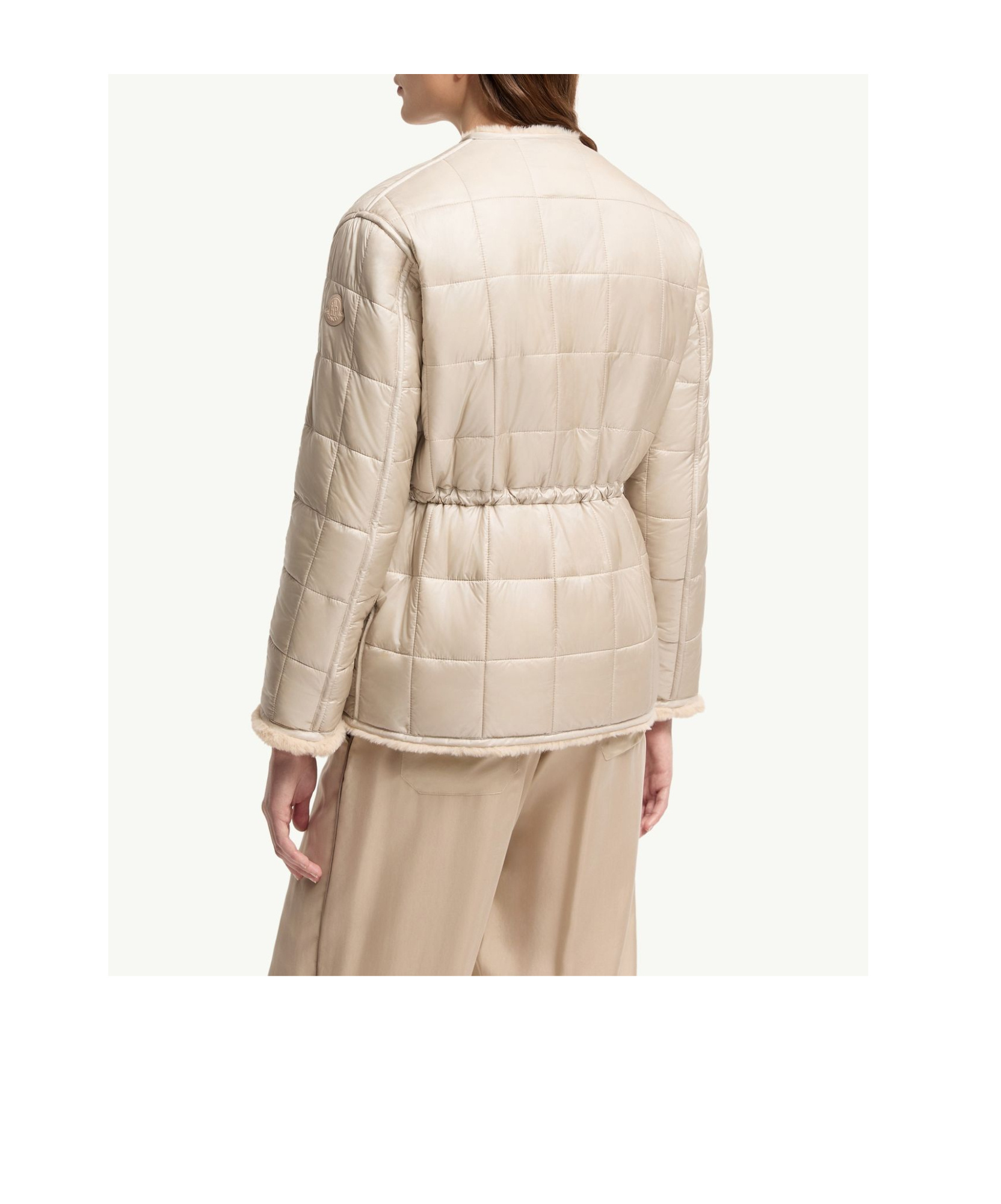 Moncler Tipule Reversible Short Down Jacket In Neutral