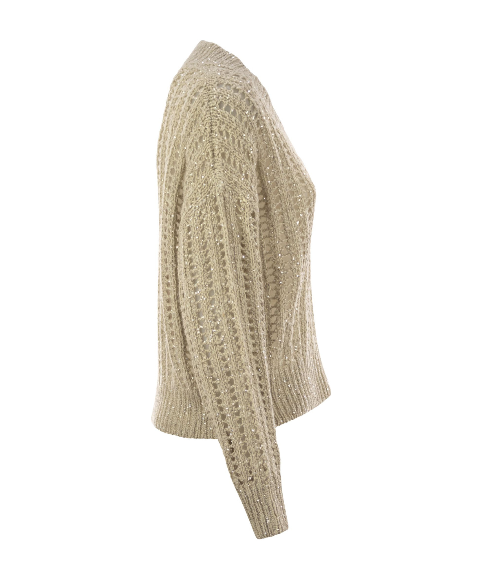 Brunello Cucinelli Long-sleeved Sweater In Nude
