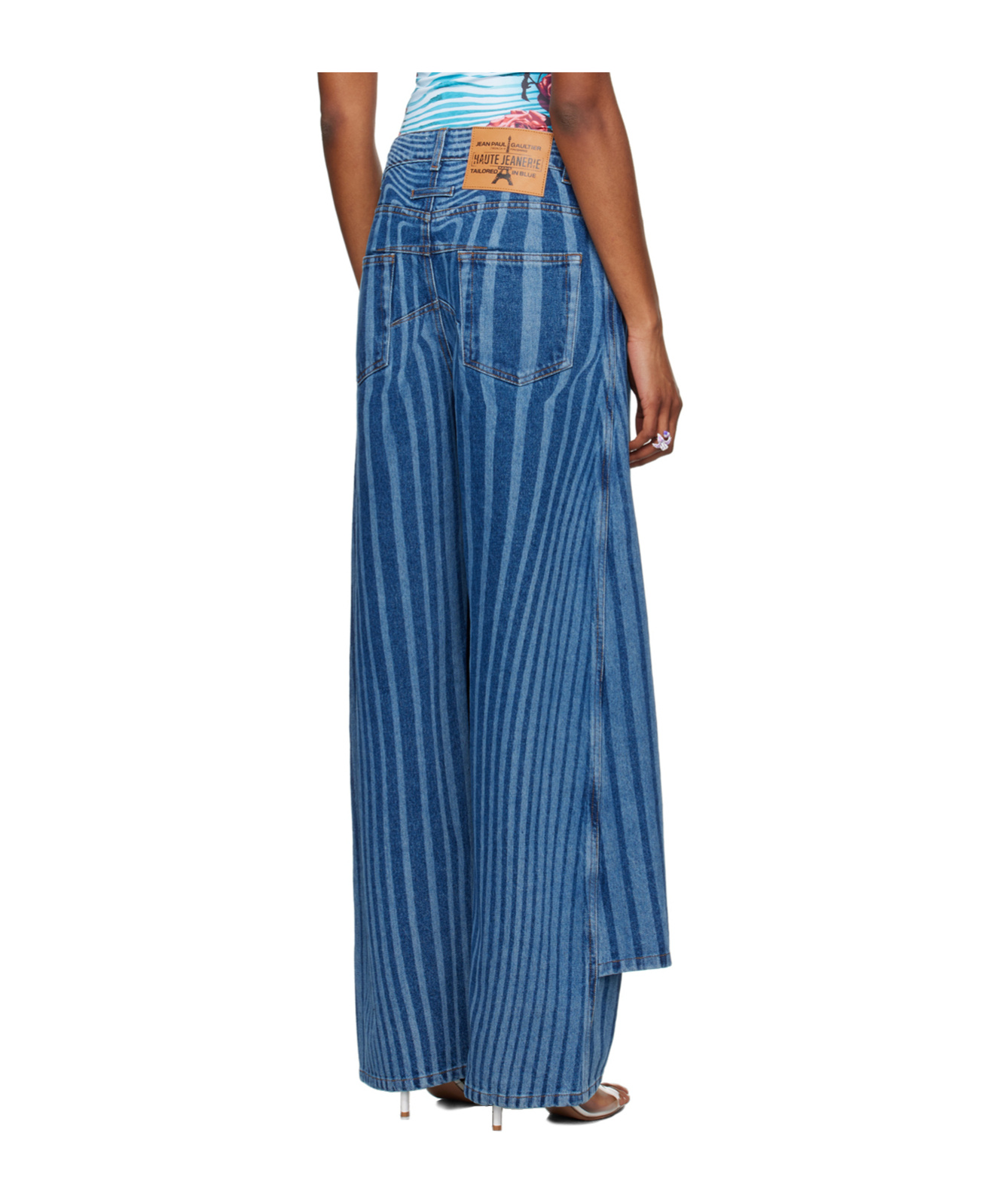 Jean Paul Gaultier Striped Denim Trousers