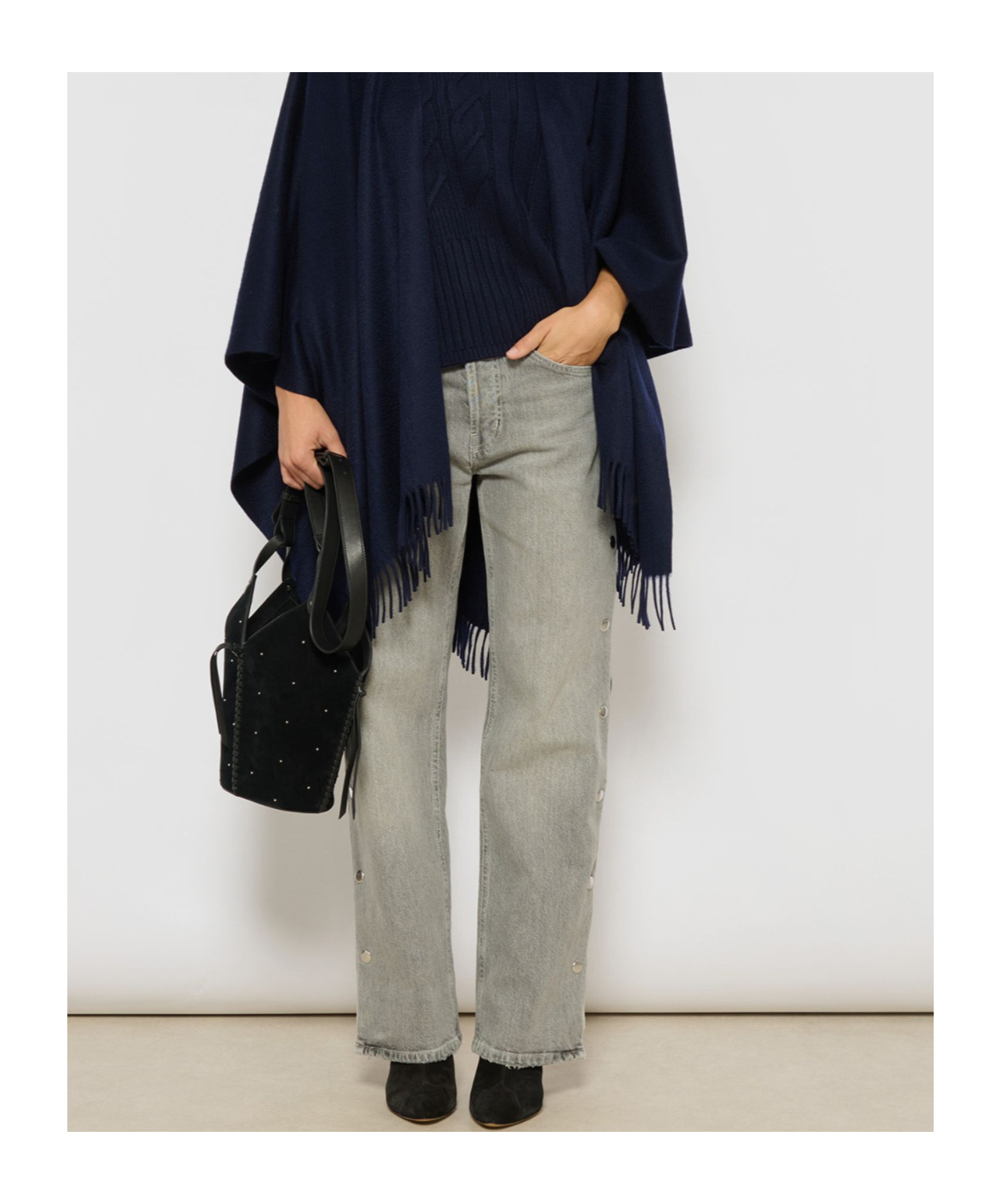 Isabel Marant Logo Shoulder Bag In Black