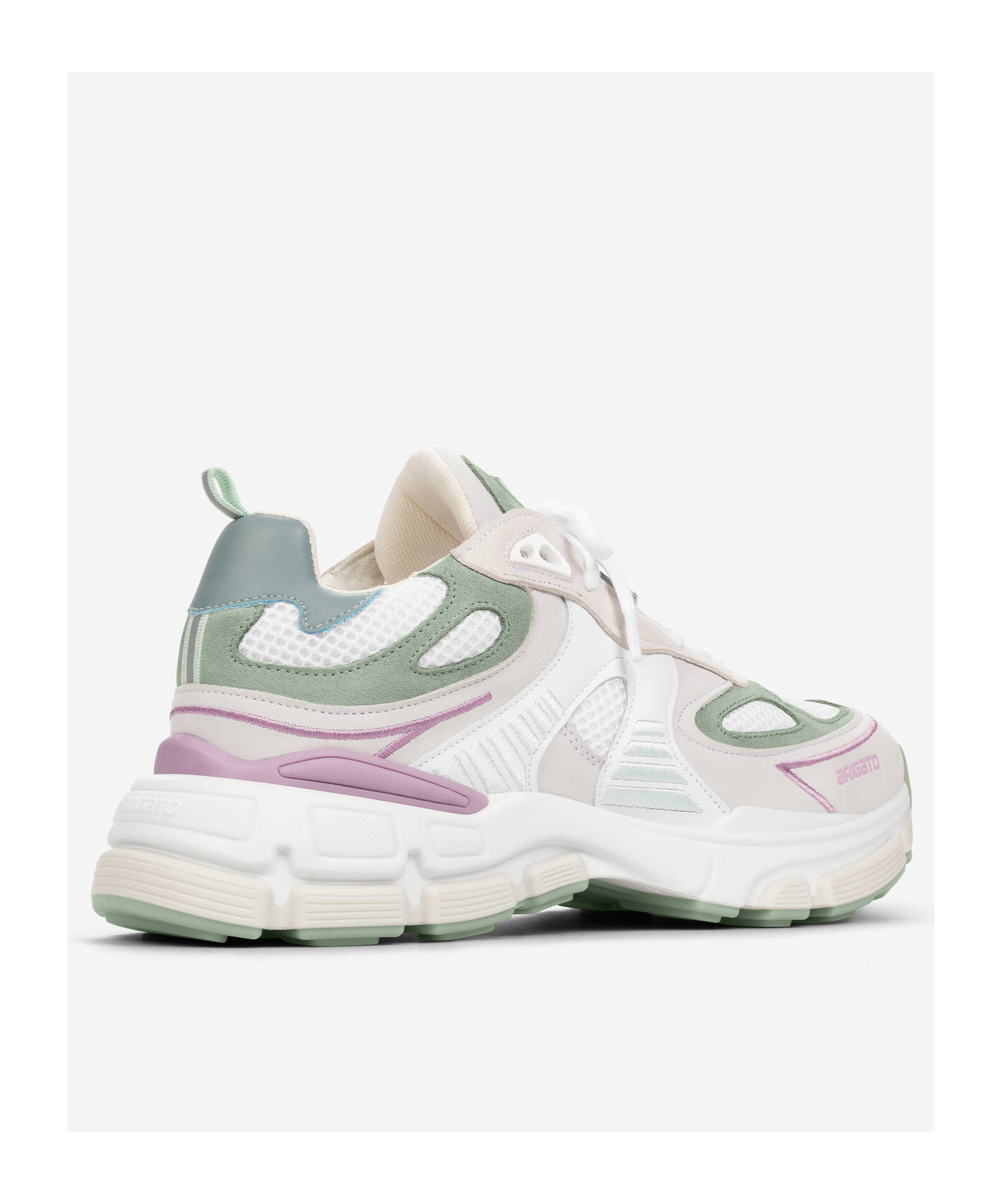 Axel Arigato White & Green Sphere Runner Sneakers In White