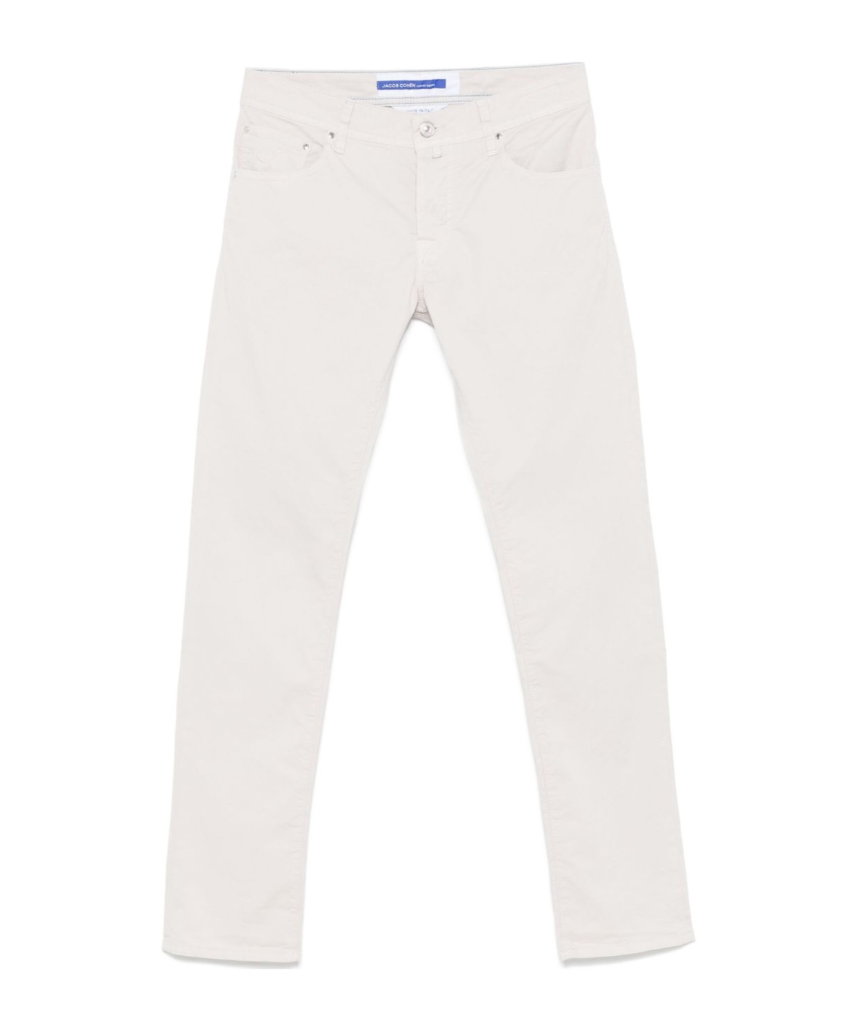 Jacob Cohen Brown 5 Pocket Trousers In White