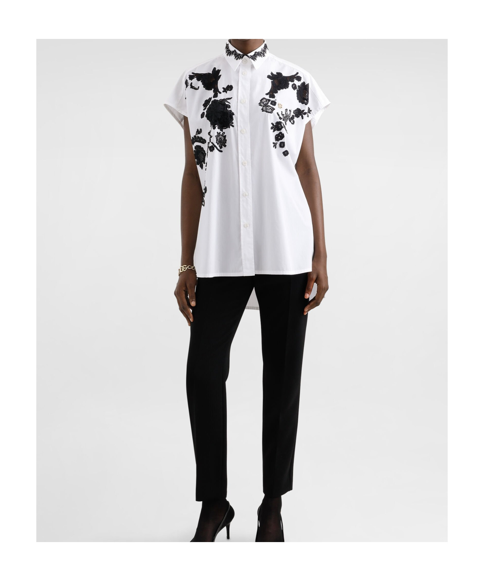 Dolce & Gabbana Lace-detail Shirt In White