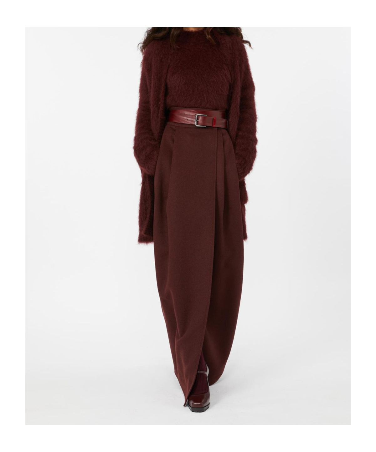 Max Mara Zattera Skirt Purple In Burgundy
