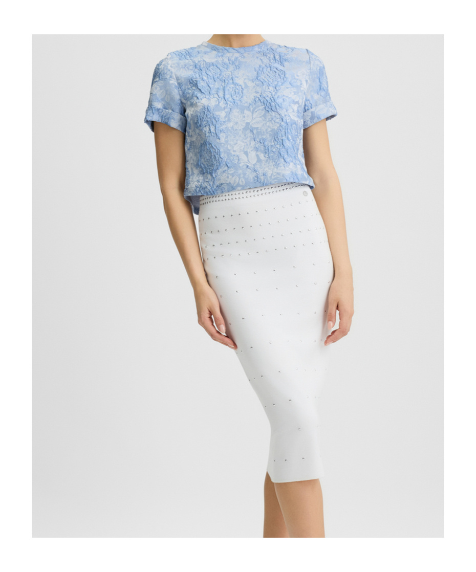 Liu •jo T-shirt Liu Jo Woman Color Gnawed Blue In Blue