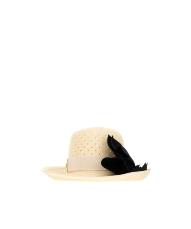 Valentino Beige Vlogo Signature Panama Hat In Neutral