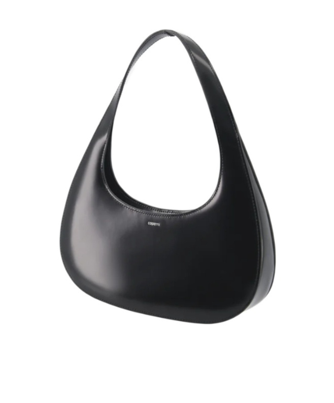 Coperni Slim Swipe Baguette Shoulder Bag In Black