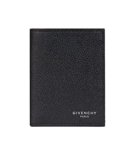 Givenchy Card Holder In Grained Leather In Black