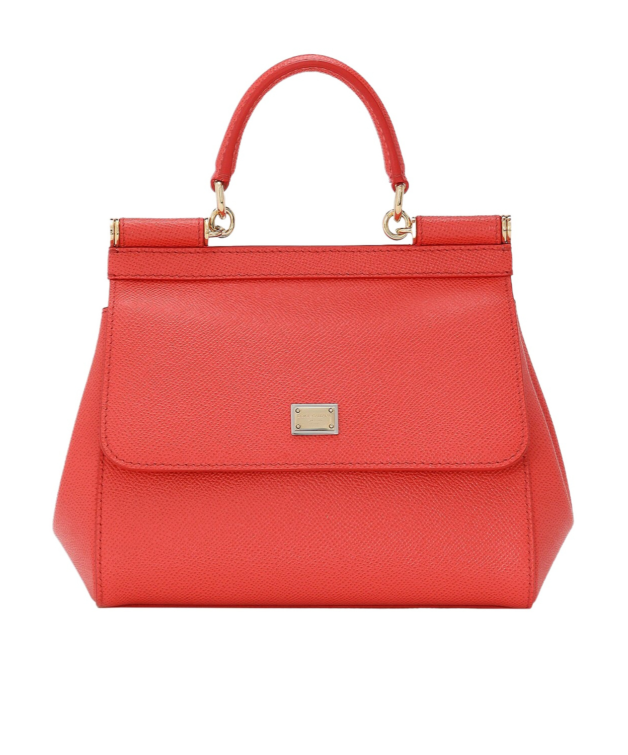 Dolce & Gabbana Medium Sicily Leather Tote Bag In Red