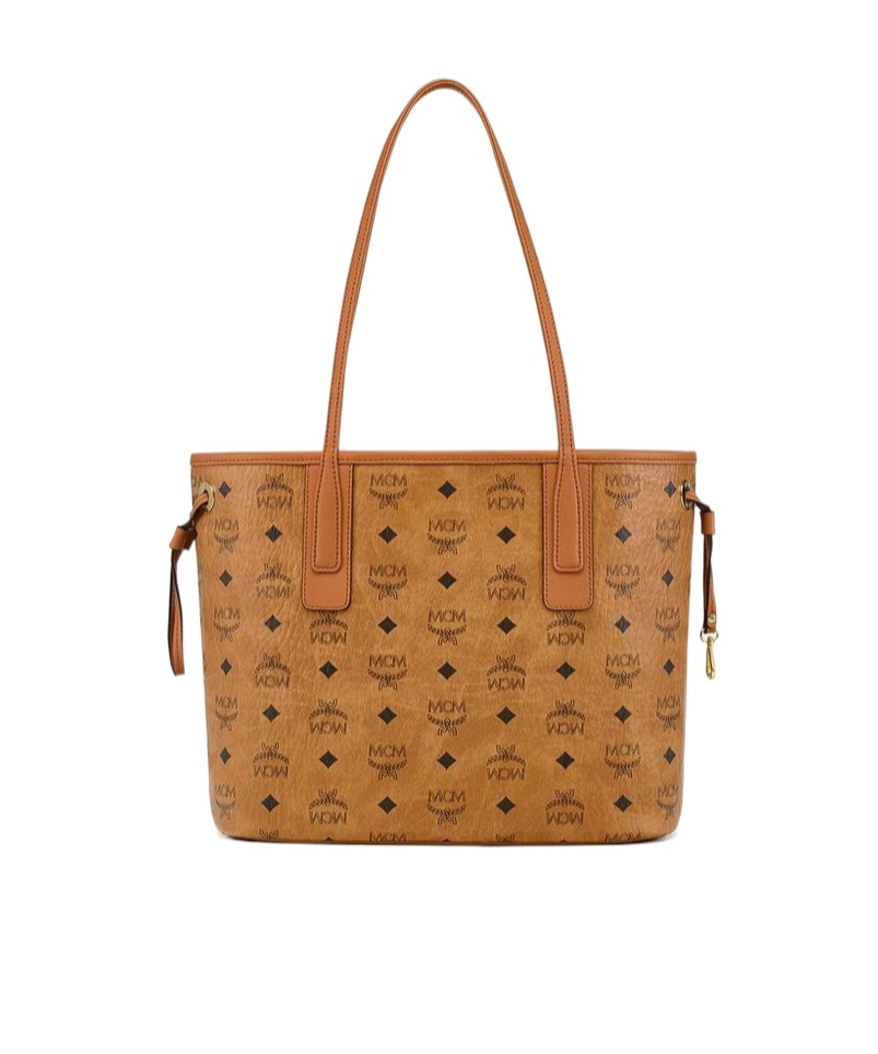 Mcm Liz Visetos Double-sided Shopping Bag In Brown