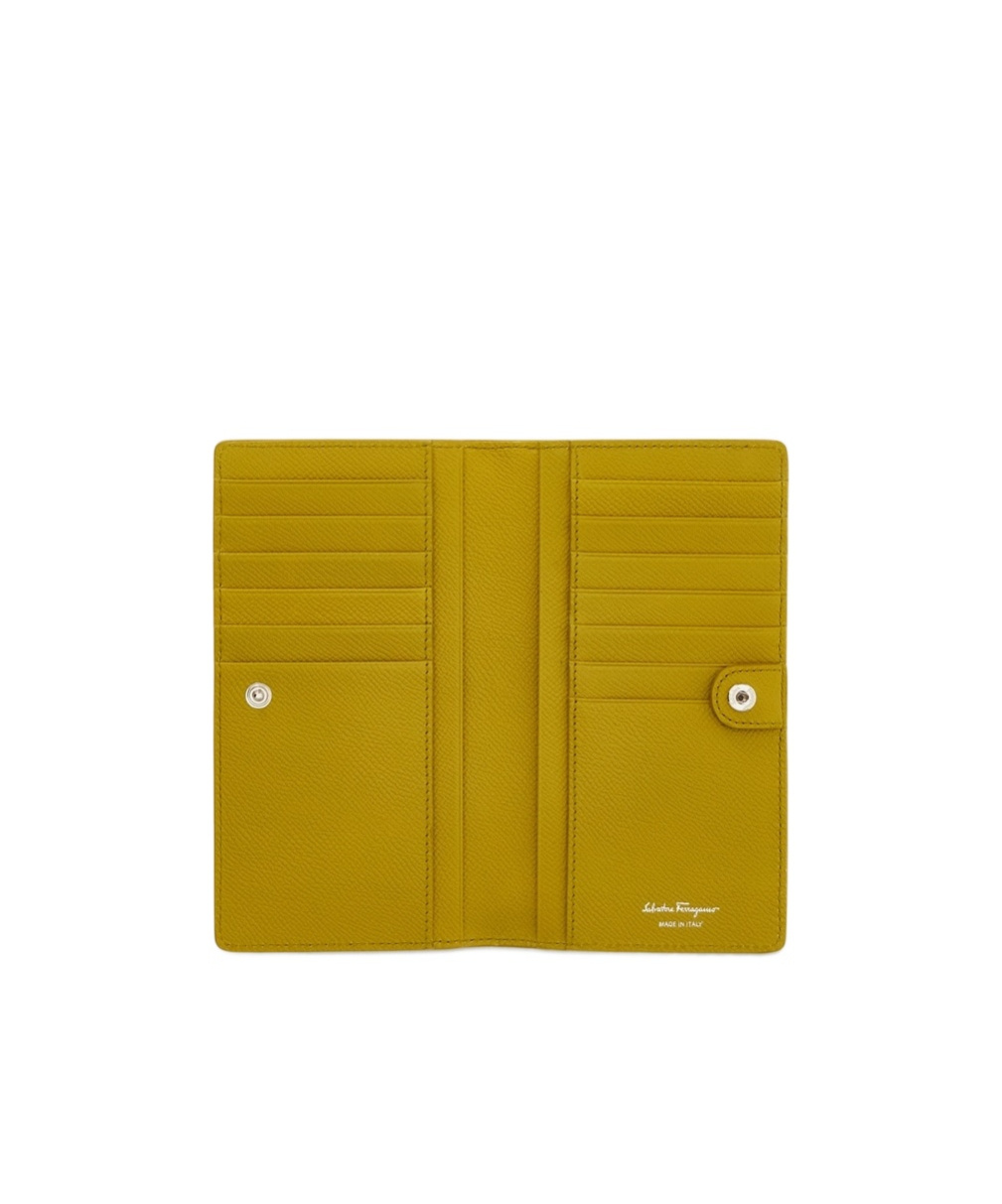 Ferragamo Gancini Wallet In Yellow