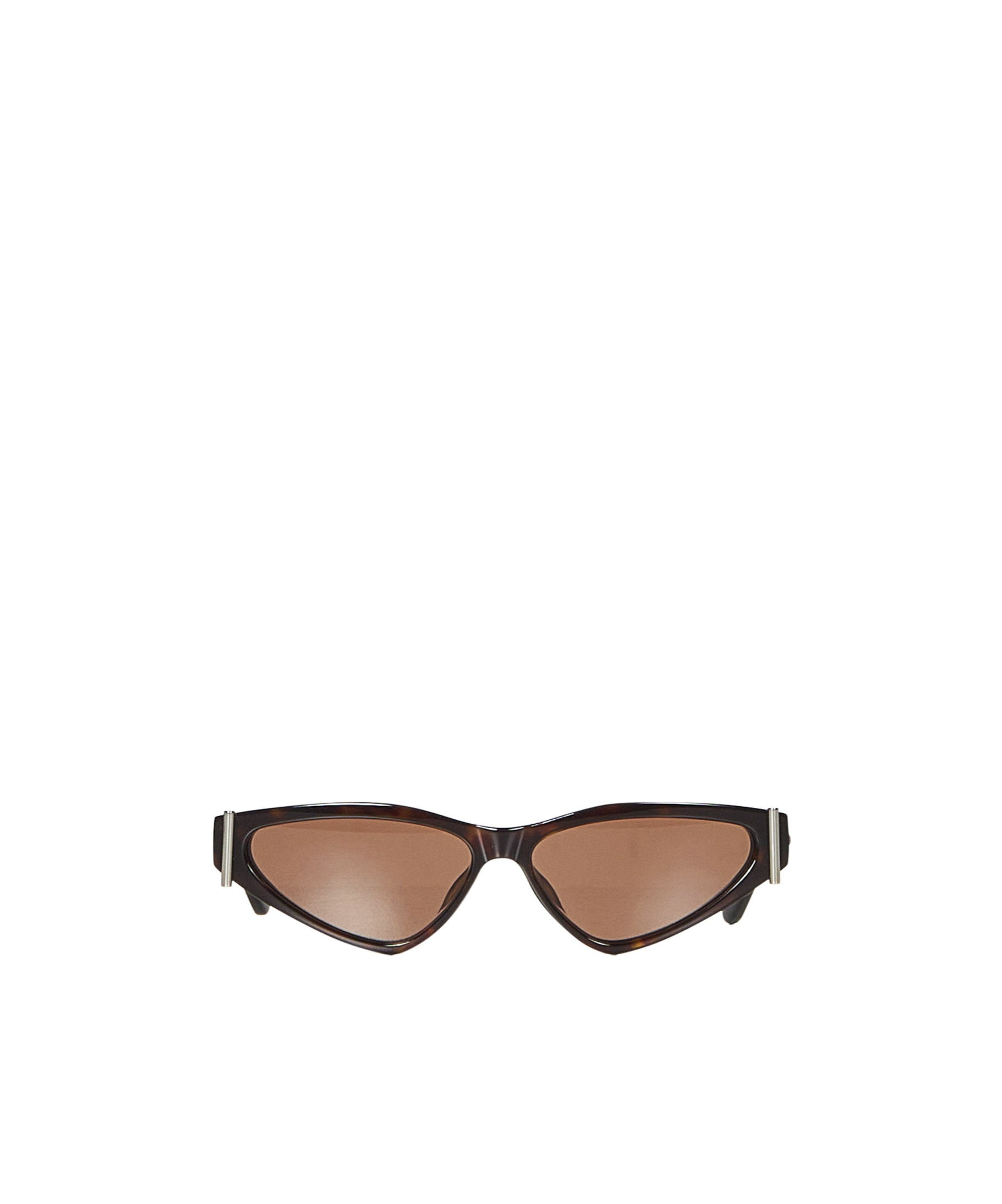 Alexander Mcqueen Havana Acetate Sunglasses With Metal Temples And T-buckle Detail In Brown