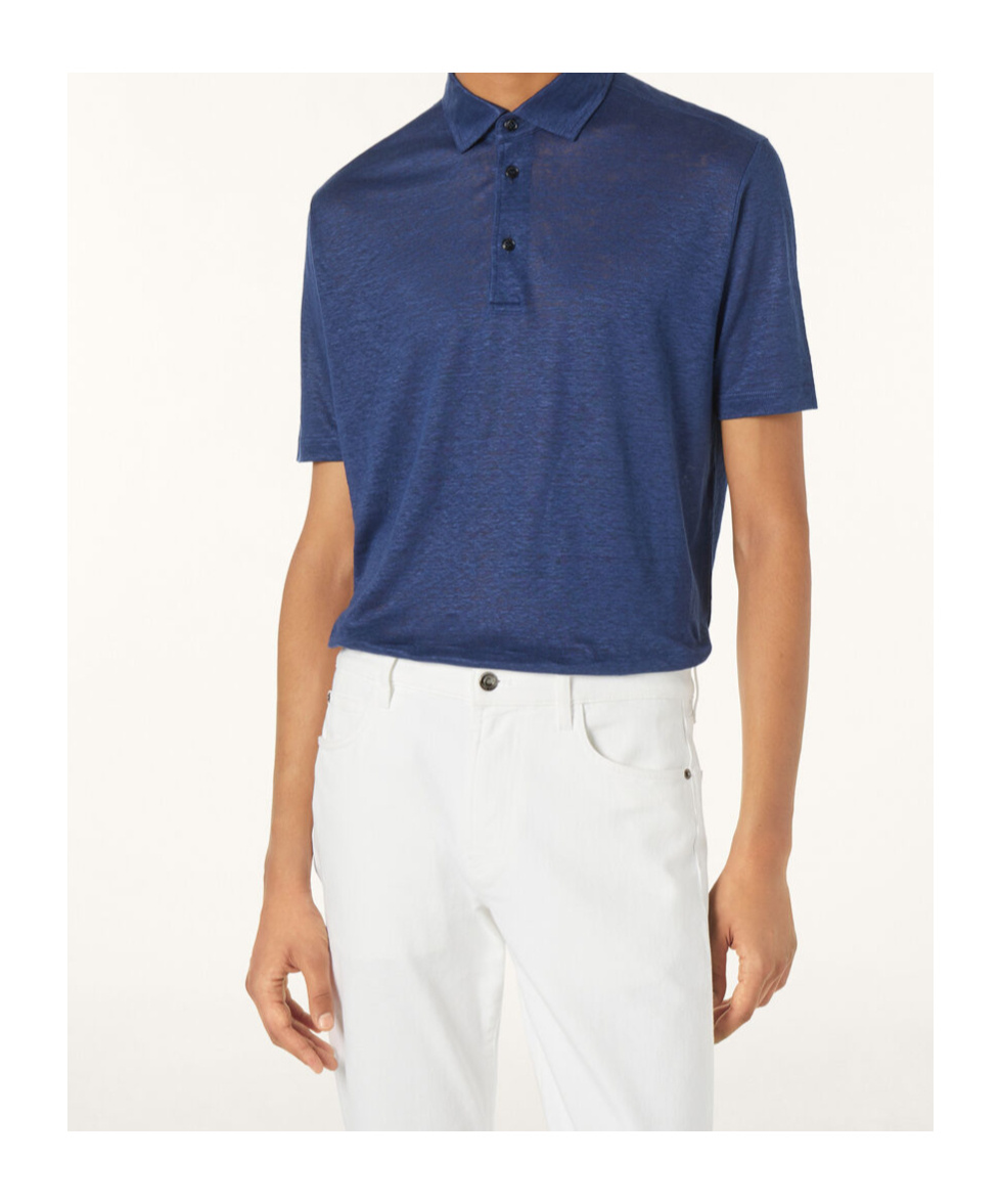 Loro Piana Short-sleeved Polo Shirt In Blue