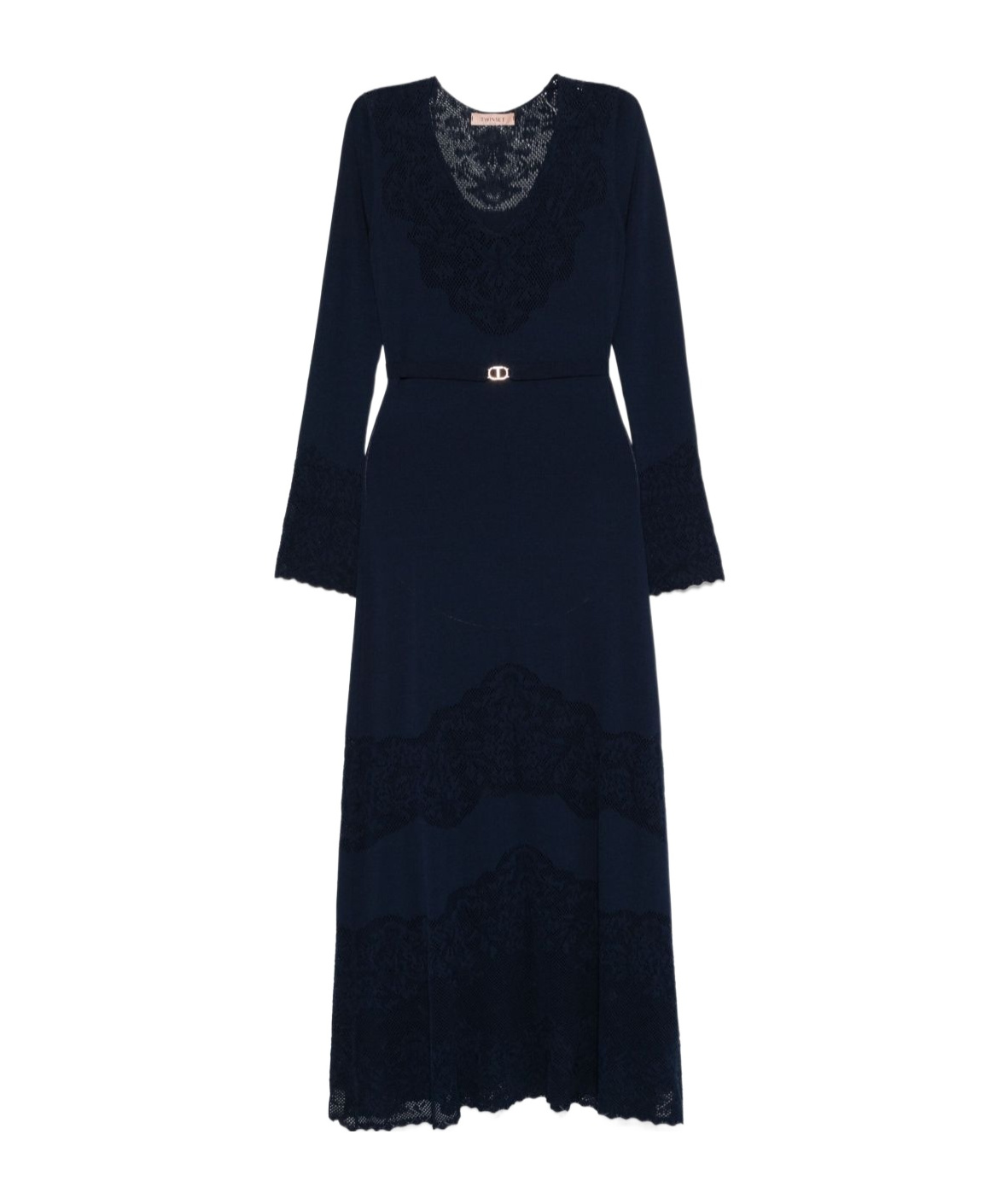 Twinset Openwork-knit Midi Dress