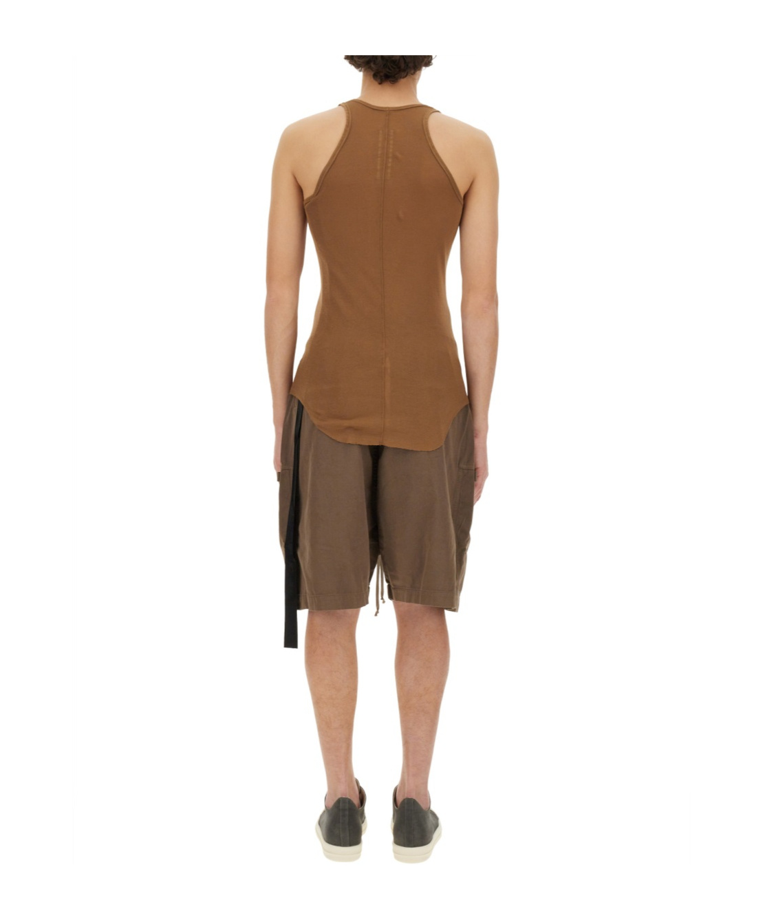 Rick Owens Drkshdw Drkshdw By Rick Owens Slim-fit Cotton Tank Top In Brown