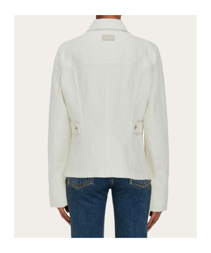 Ferragamo Trucker Jacket In White