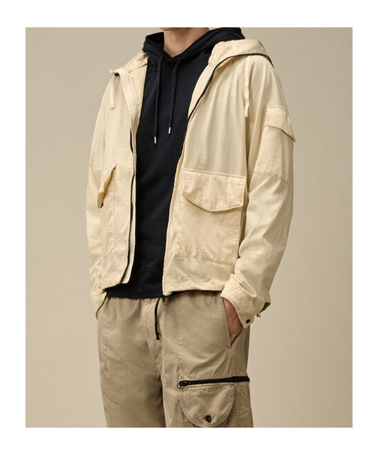C.p. Company C.p.company Ivory Nylon Explorer Jacket In Neutral