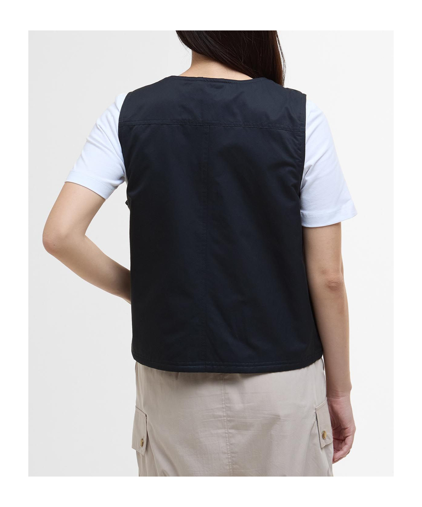 Barbour Waistcoat  Woman Color Blue In Dark Navy Blue/light Sand