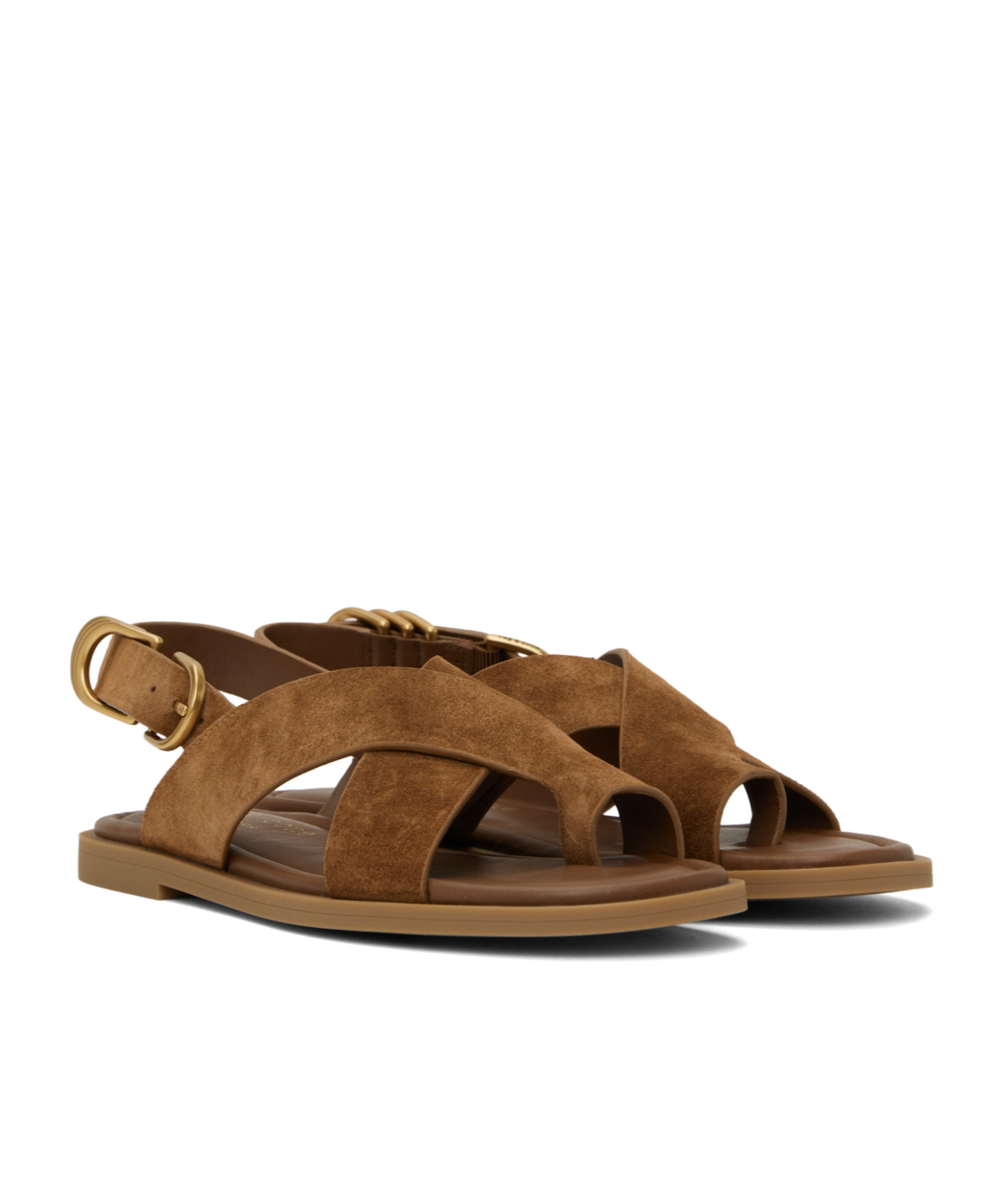 Rag & Bone Brown Gia Italian Suede Crossover Sandals