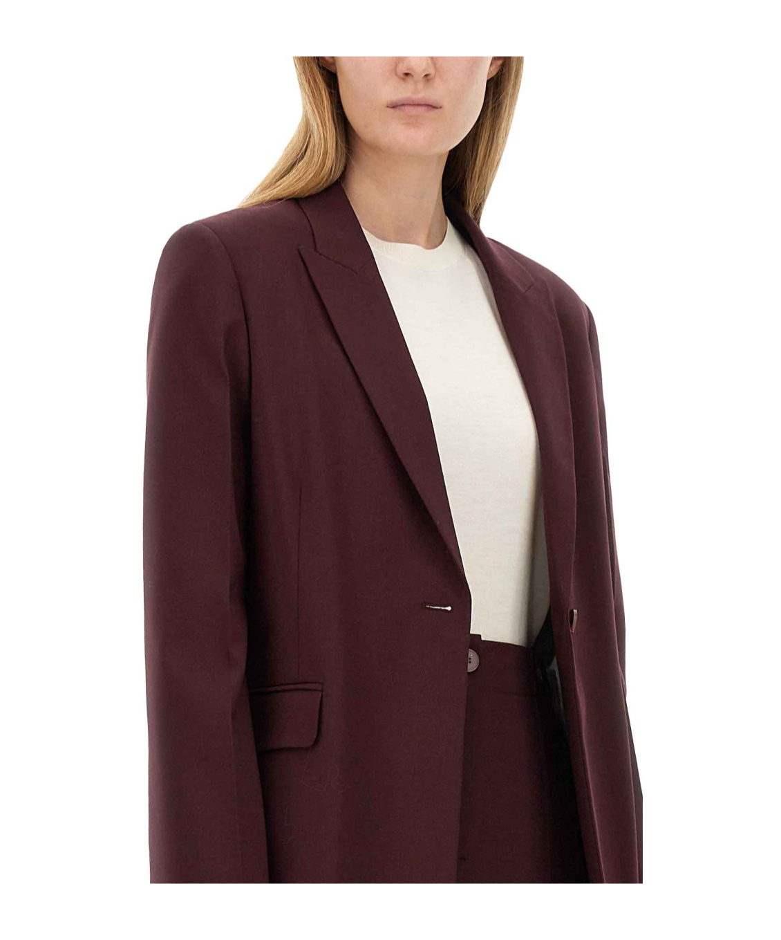 Alysi Single-breasted Blazer In Brown