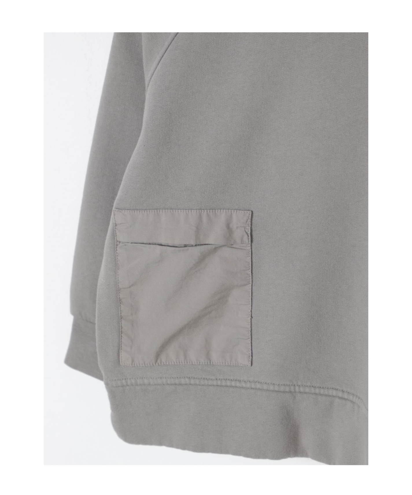 Aspesi Logo-tab Cotton Sweatshirt In Gray