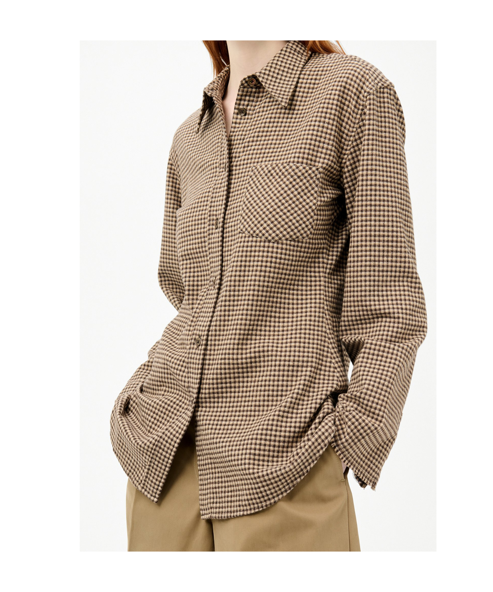 Our Legacy Daisy Checked Shirt In Brown