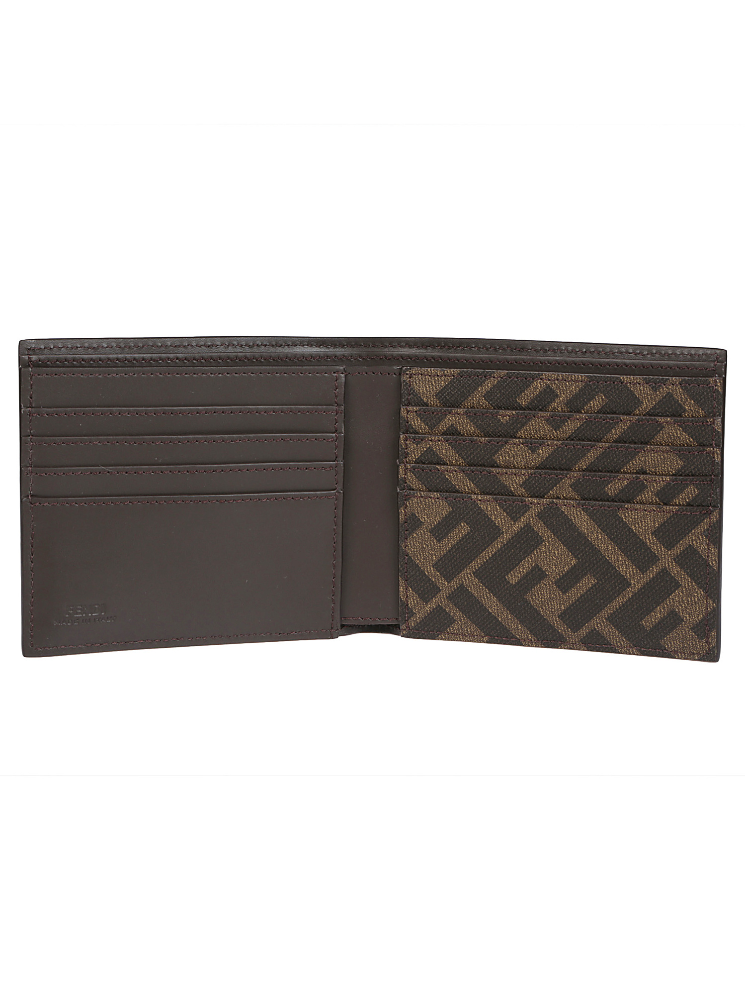 Fendi Ff-plaque Wallet In Black