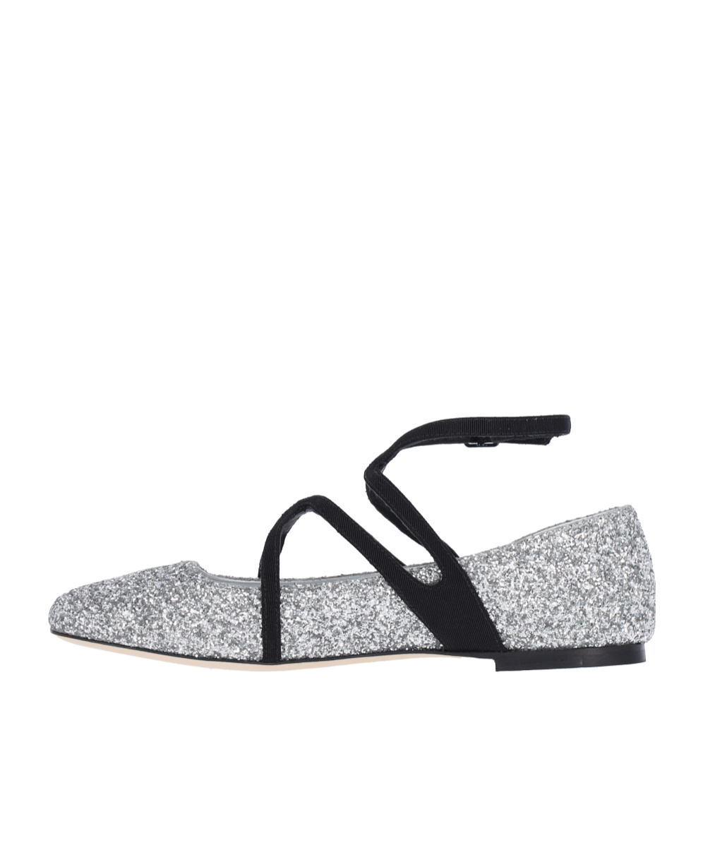 Shop Jimmy Choo Astoria Ballet Flats In Gray