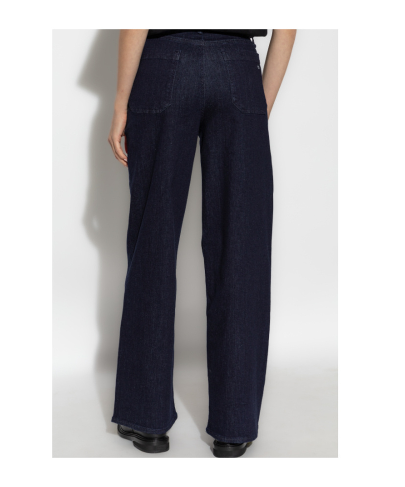 Rag & Bone High-rise Wide-leg Jeans In Black