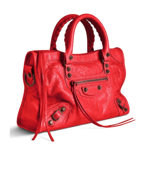 Balenciaga Small Le City Leather Satchel In Red