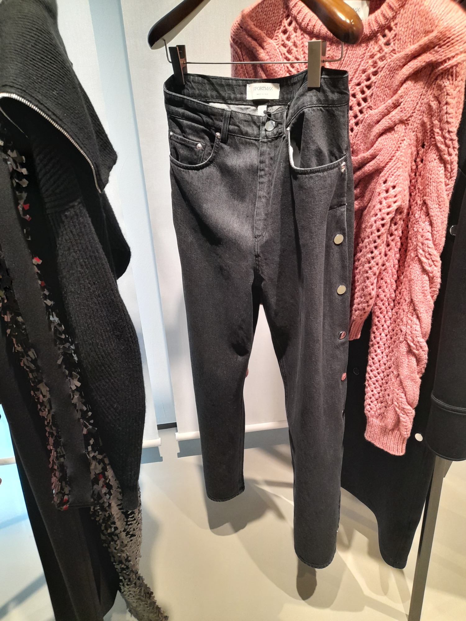 Sportmax Jeans With Belt Loops In Black