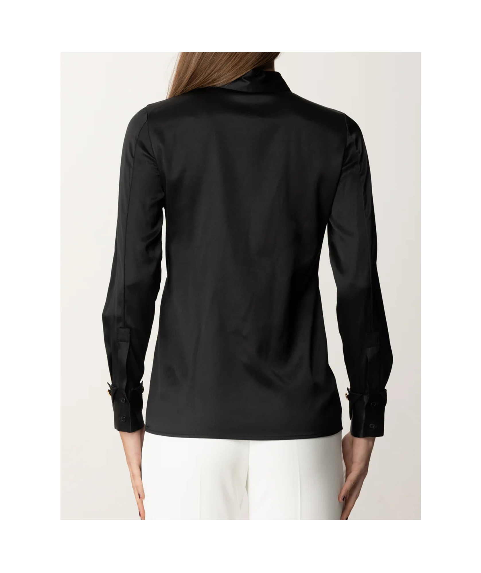 Elisabetta Franchi Double-cuff Satin Blouse
