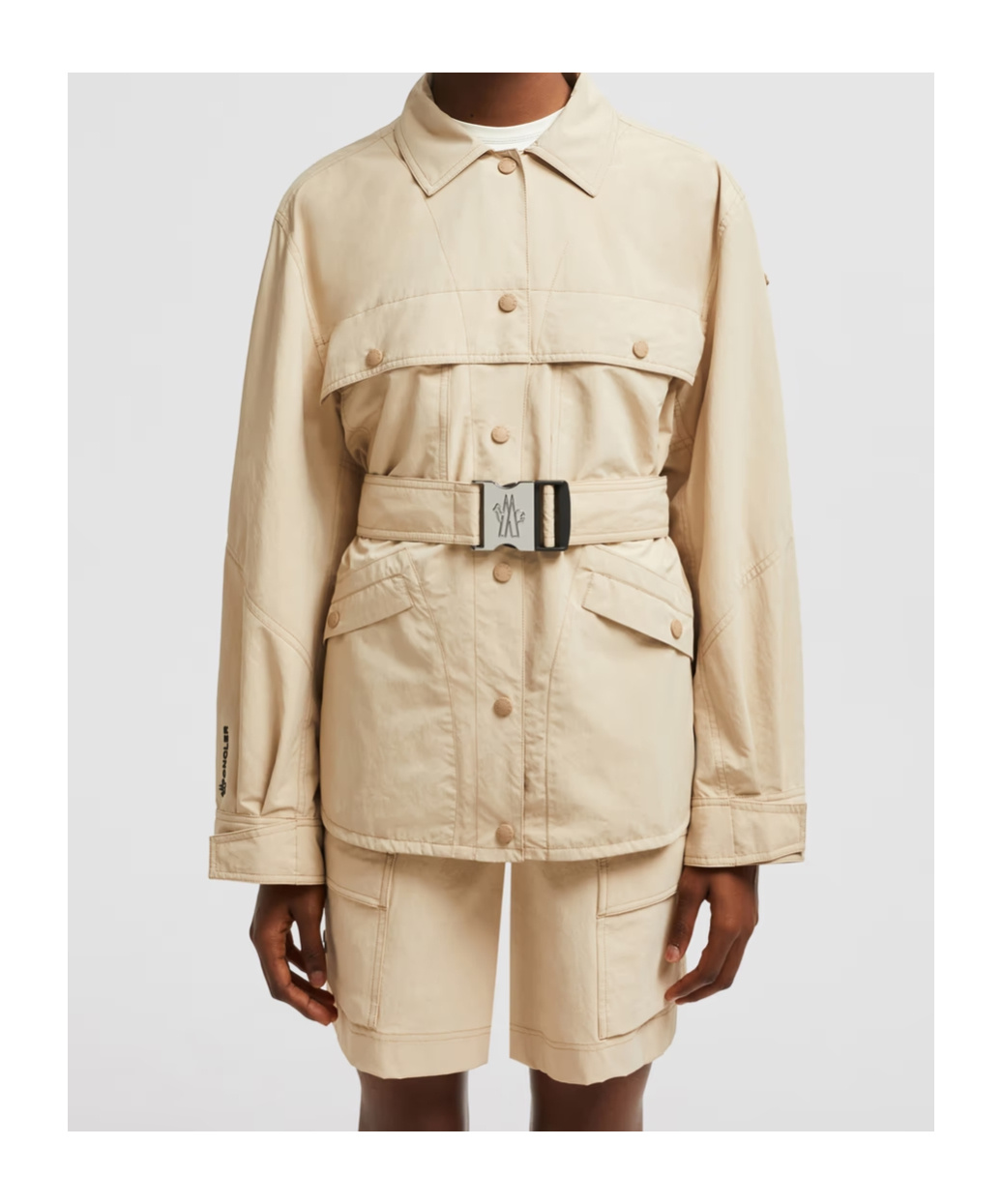 Moncler Veste Utilitaire Ceinturée Kaeng In Nude