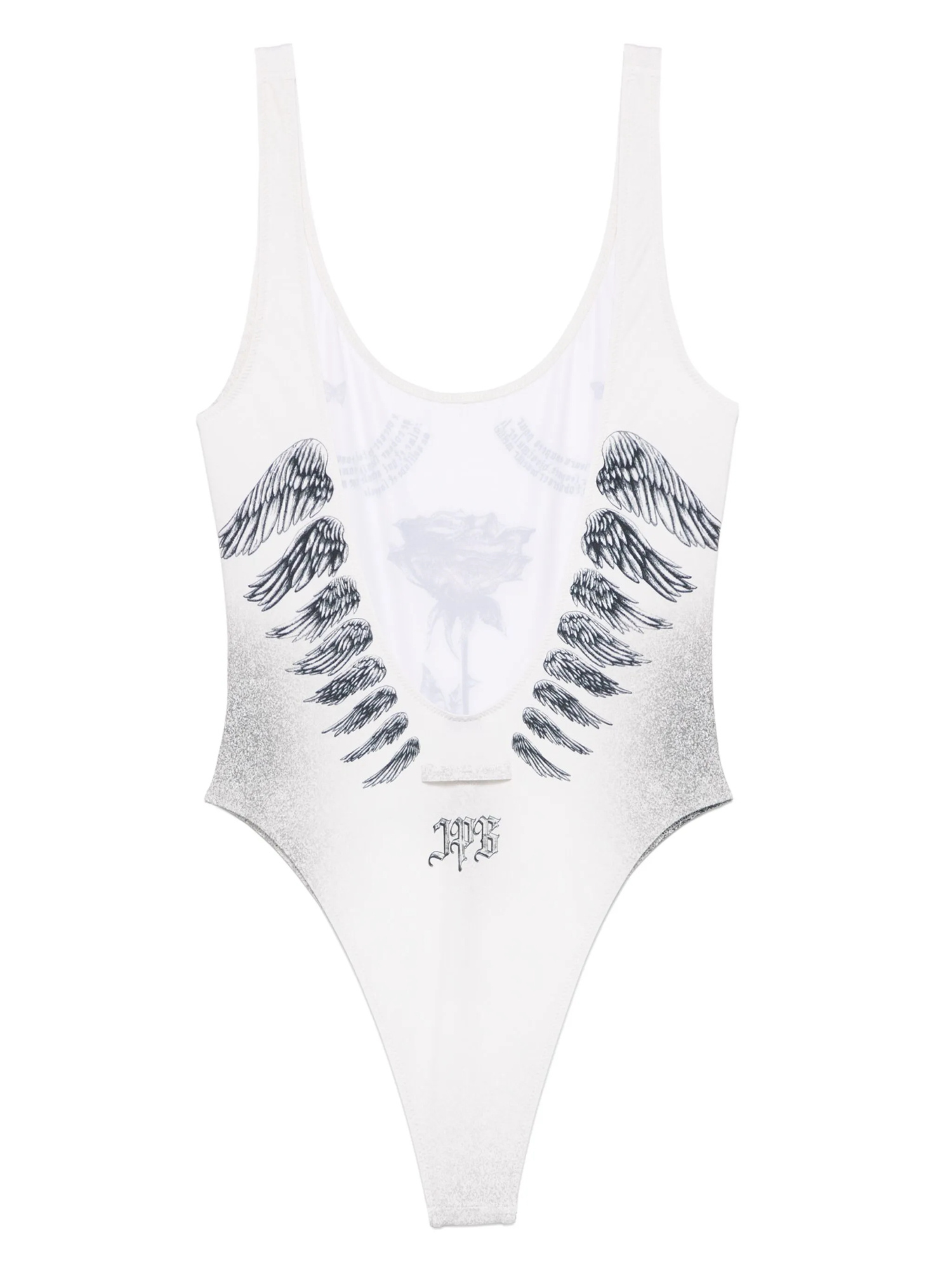Jean Paul Gaultier Graphic-print Swimsuit In Black