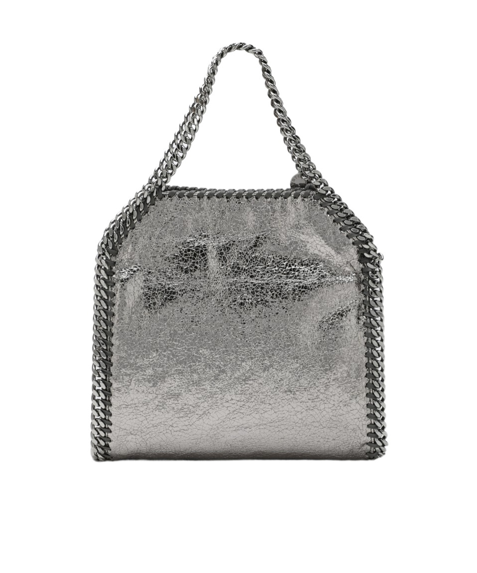 Stella Mccartney Falabella Mini Metallic Steel Grey Bag
